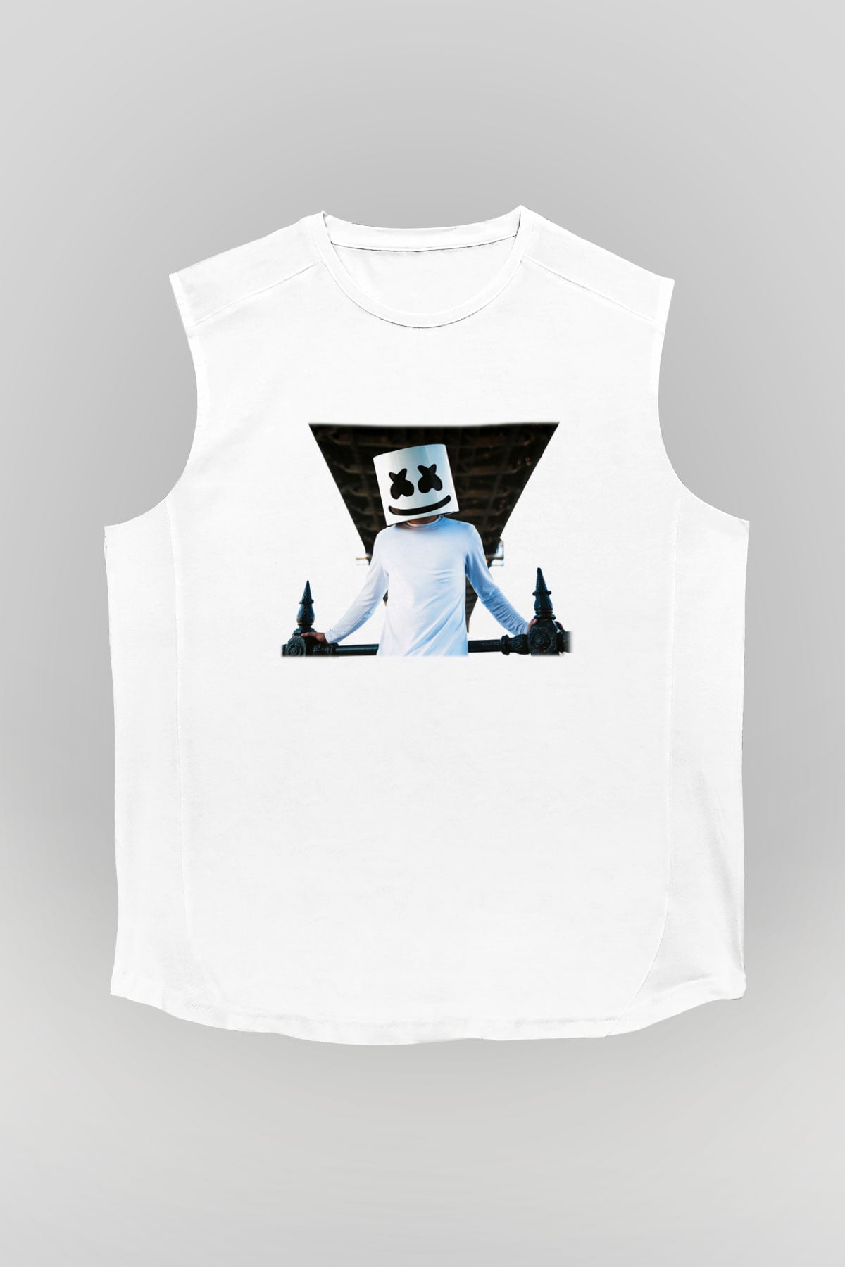 Marshmello Beyaz Unisex Kolsuz Tişört