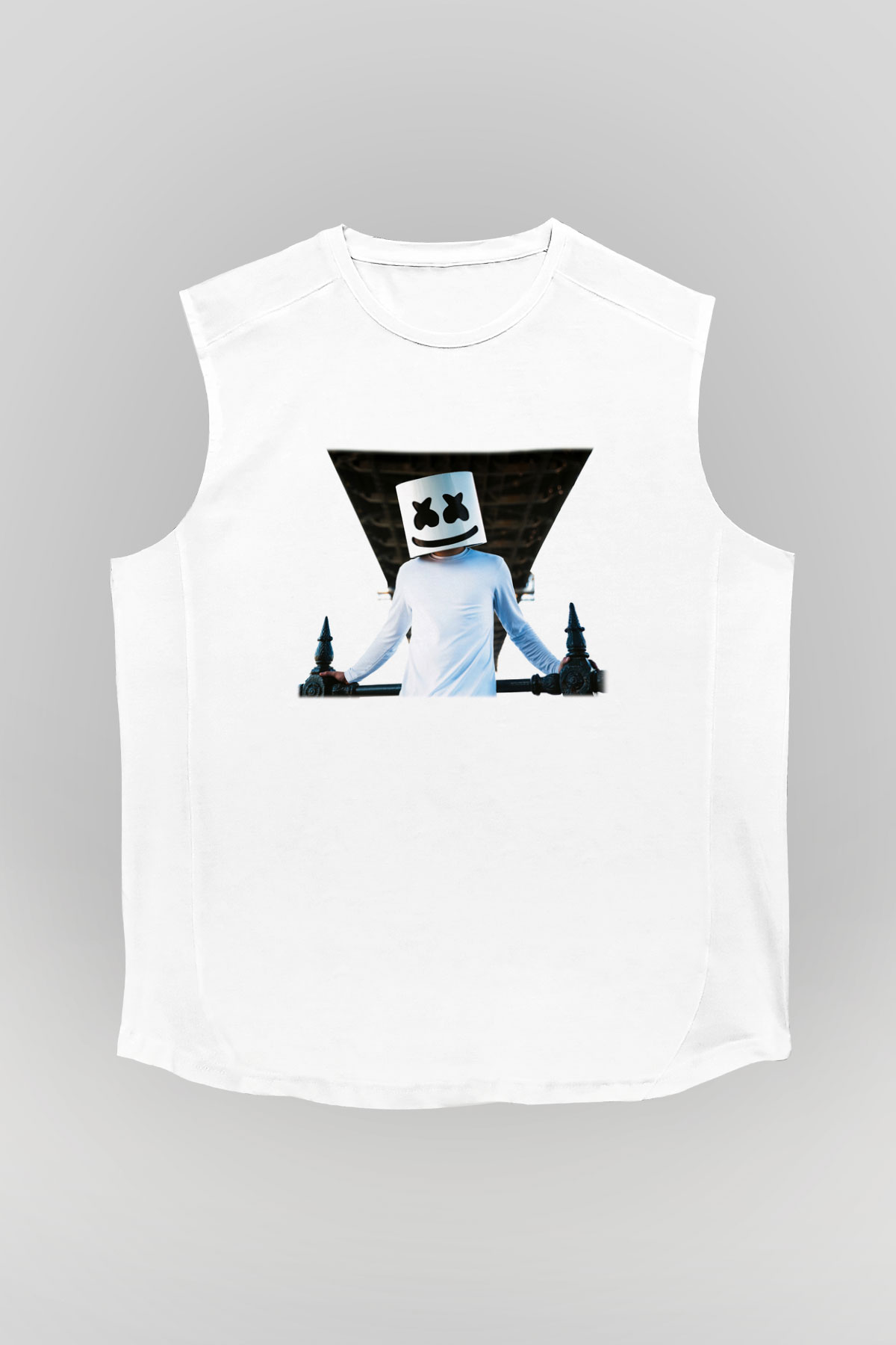 Marshmello Beyaz Unisex Kolsuz Tişört