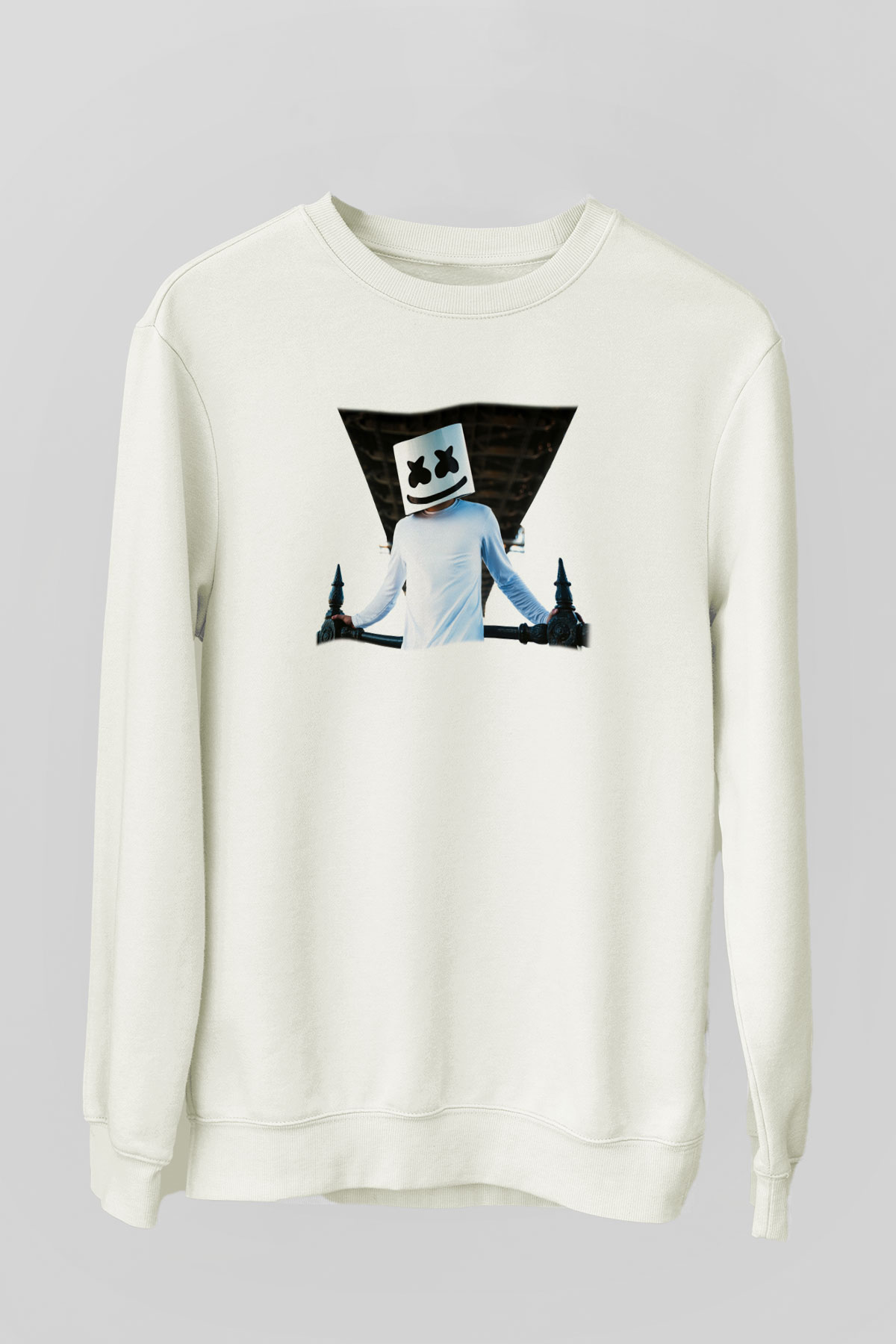 Marshmello Beyaz Unisex Sweatshirt