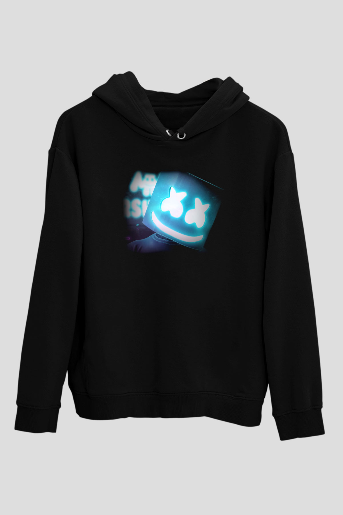 Marshmello Siyah Unisex Hoodie