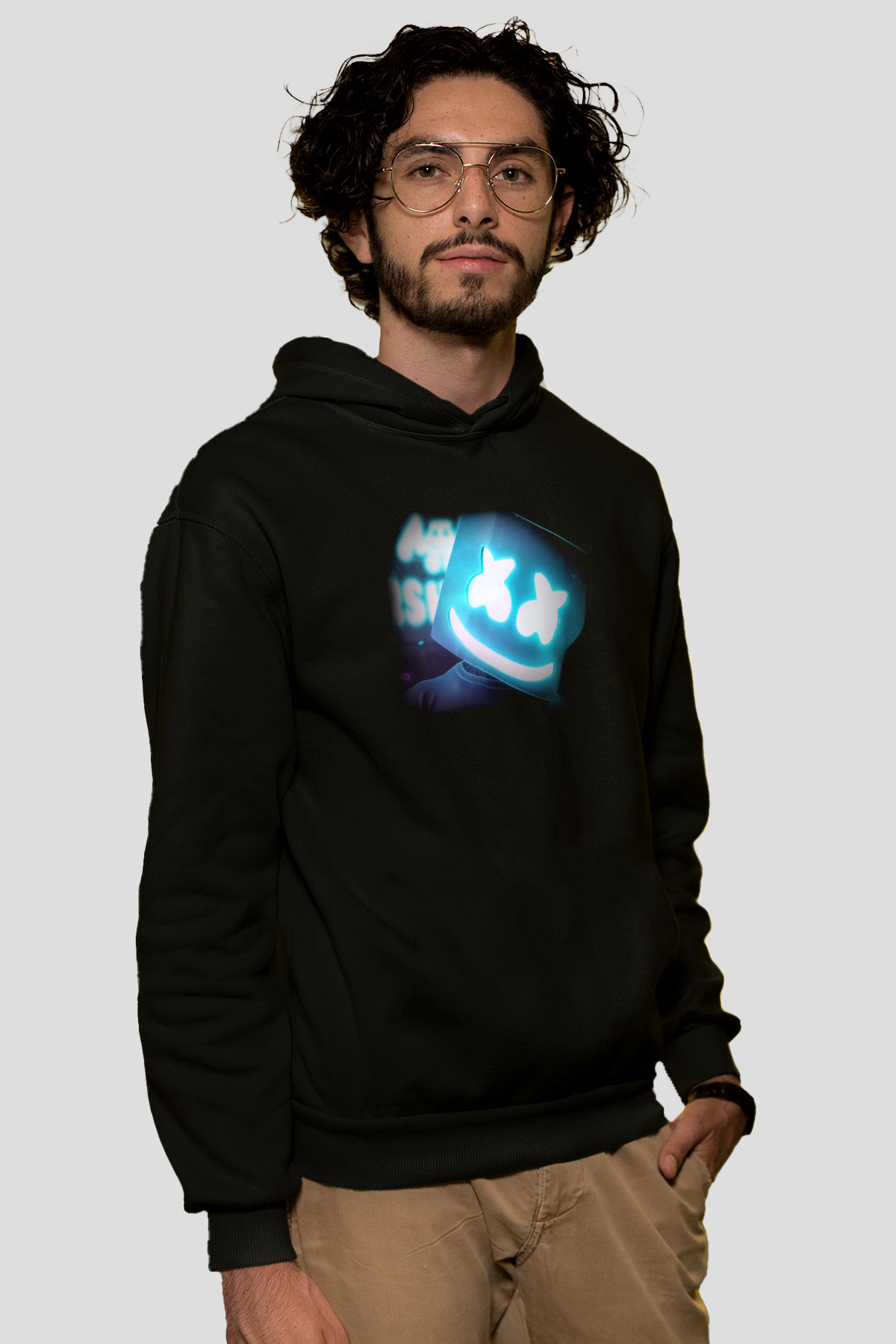 Marshmello Siyah Unisex Hoodie