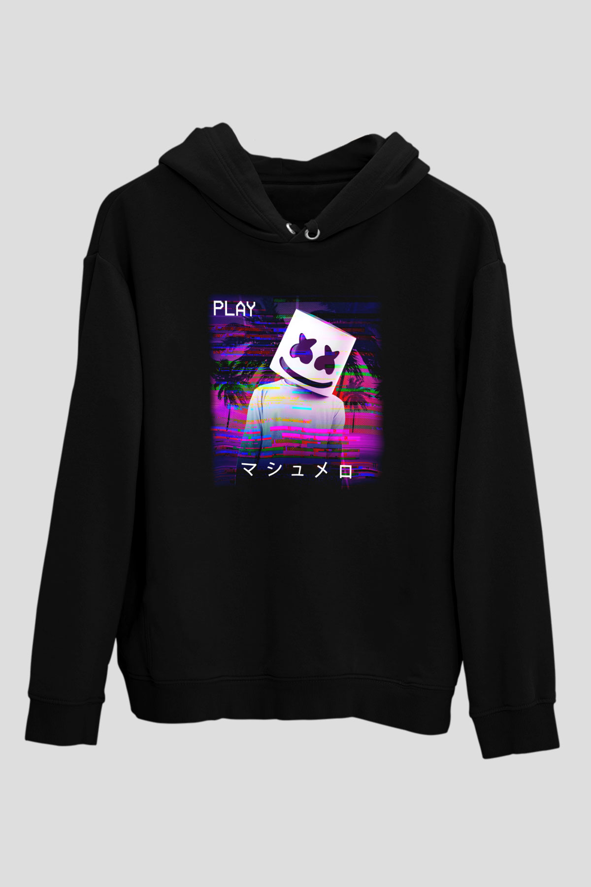 Marshmello Siyah Unisex Hoodie
