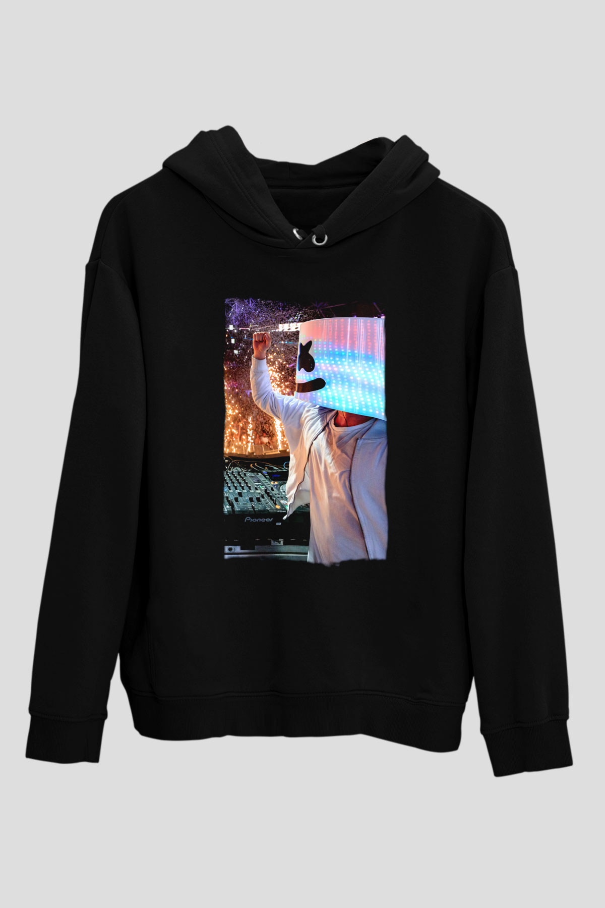 Marshmello Siyah Unisex Kapüşonlu Sweatshirt