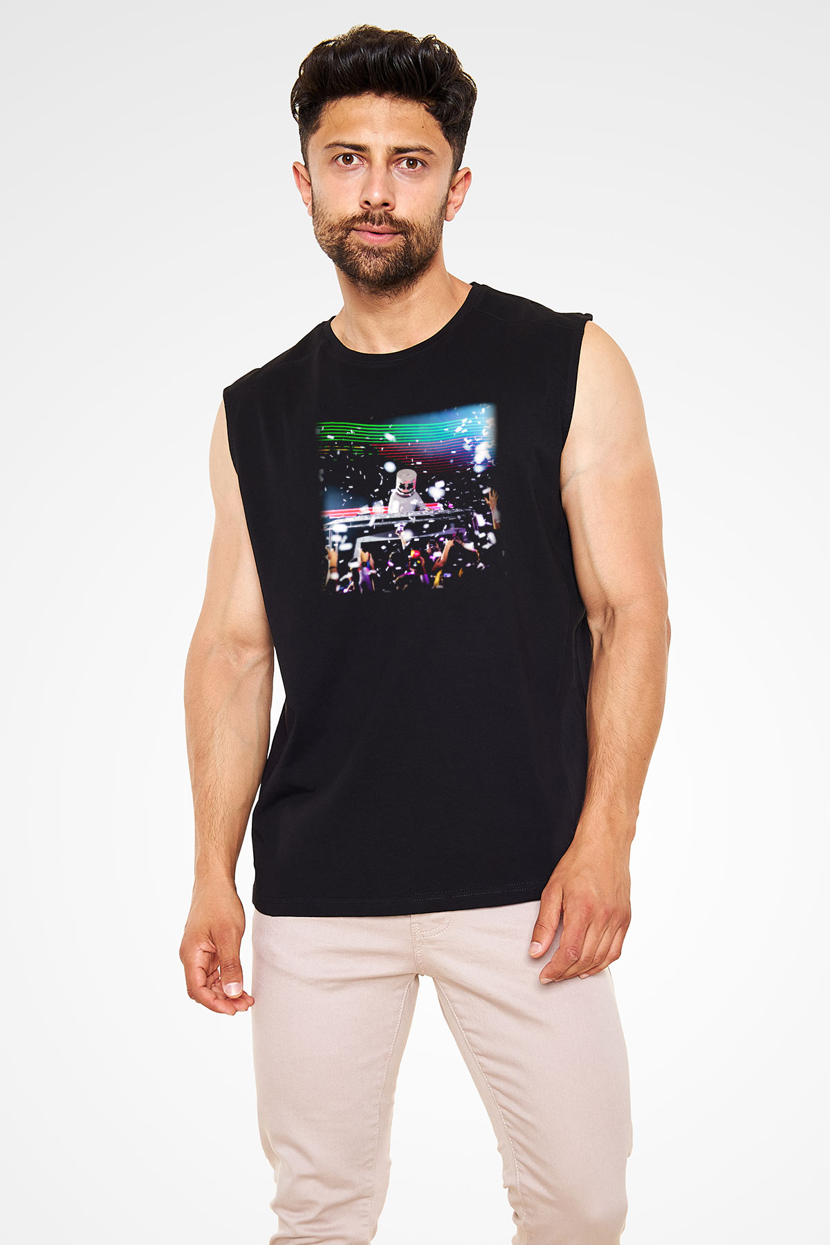 Marshmello Siyah Unisex Kolsuz Tişört