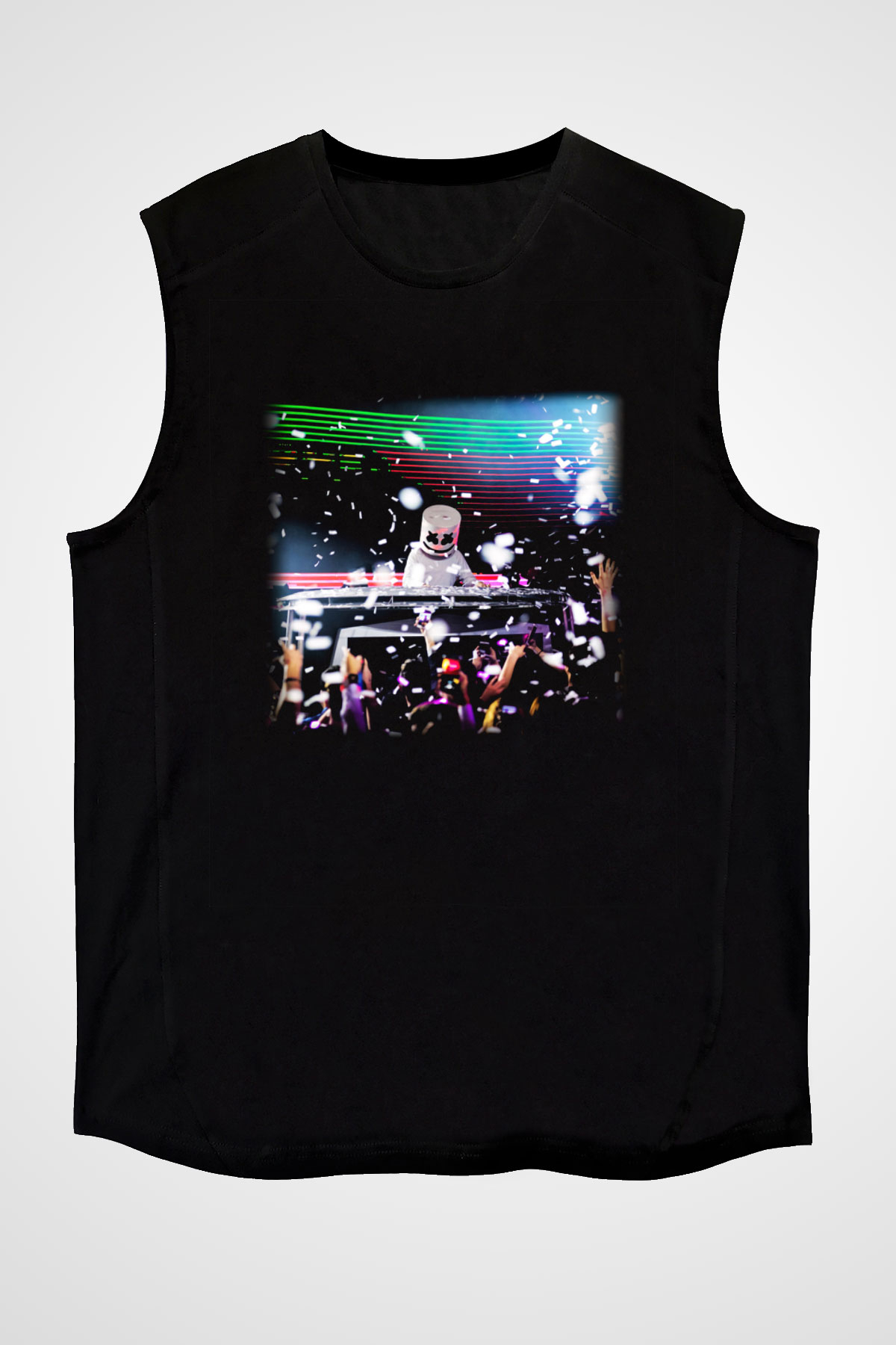 Marshmello Siyah Unisex Kolsuz Tişört