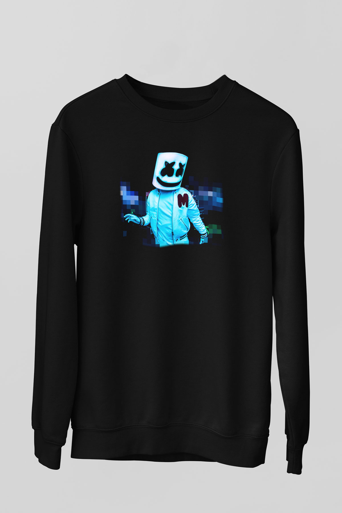 Marshmello Siyah Unisex Sweatshirt