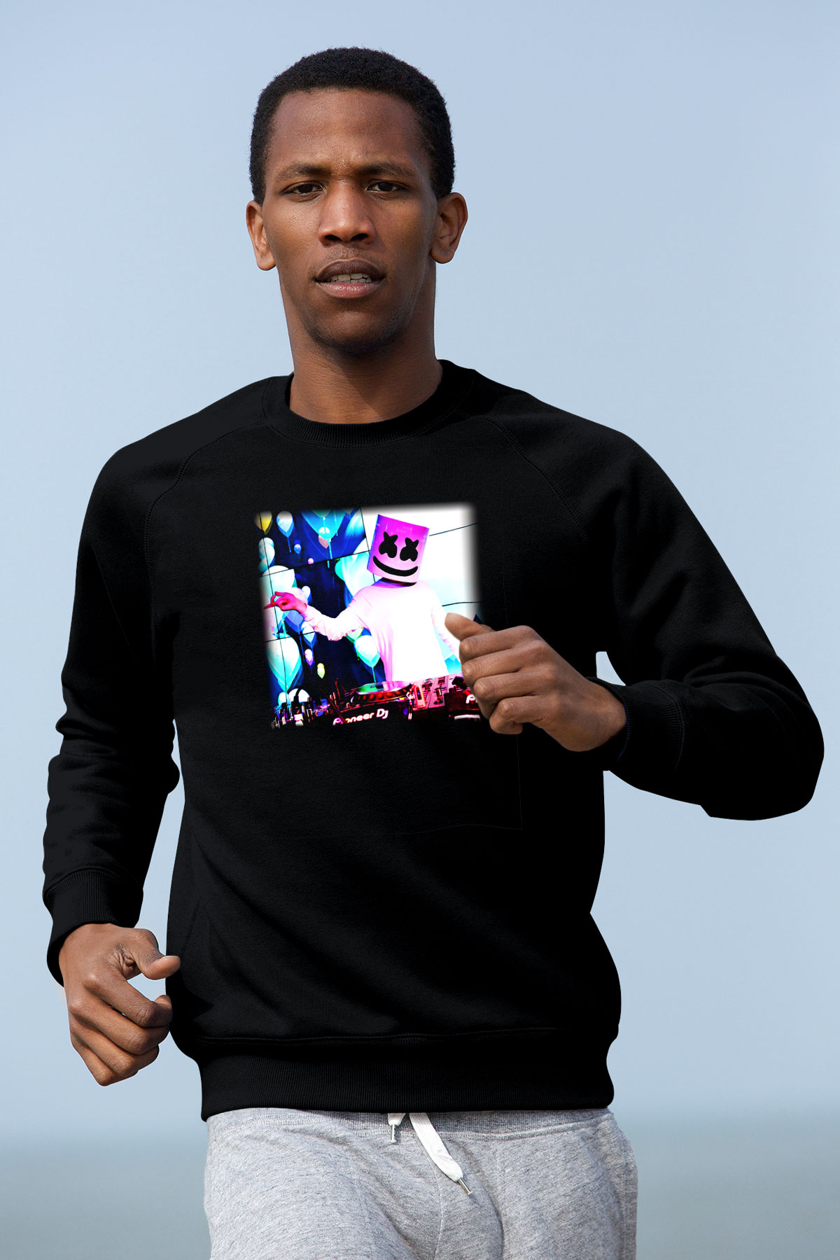 Marshmello Siyah Unisex Sweatshirt