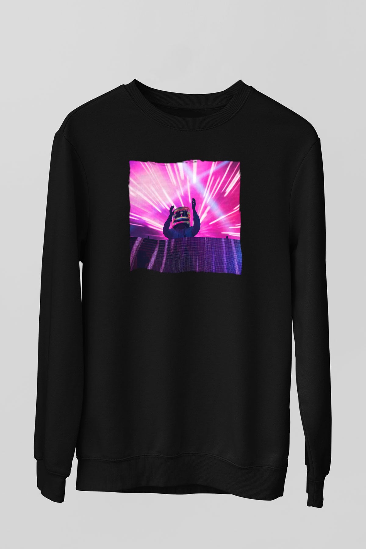 Marshmello Siyah Unisex Sweatshirt