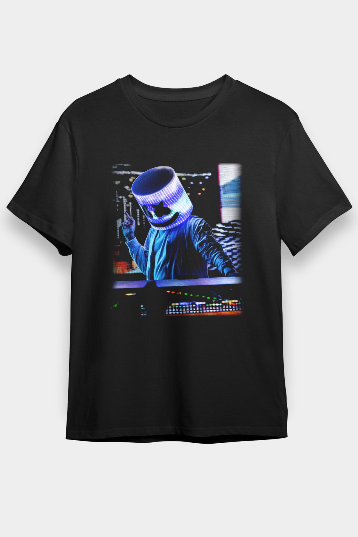 Marshmello Siyah Unisex Tişört T-Shirt - TişörtFabrikası