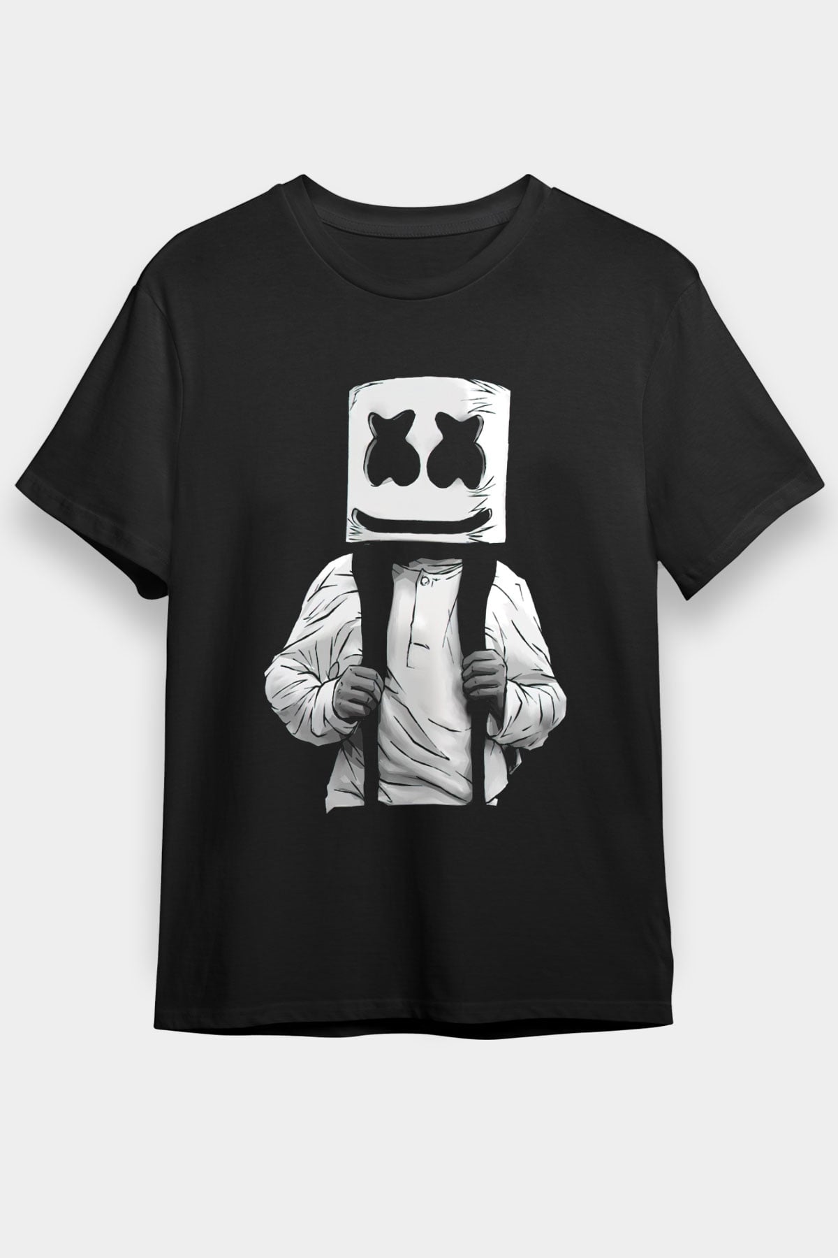 Marshmello Siyah Unisex Tişört T-Shirt - TişörtFabrikası