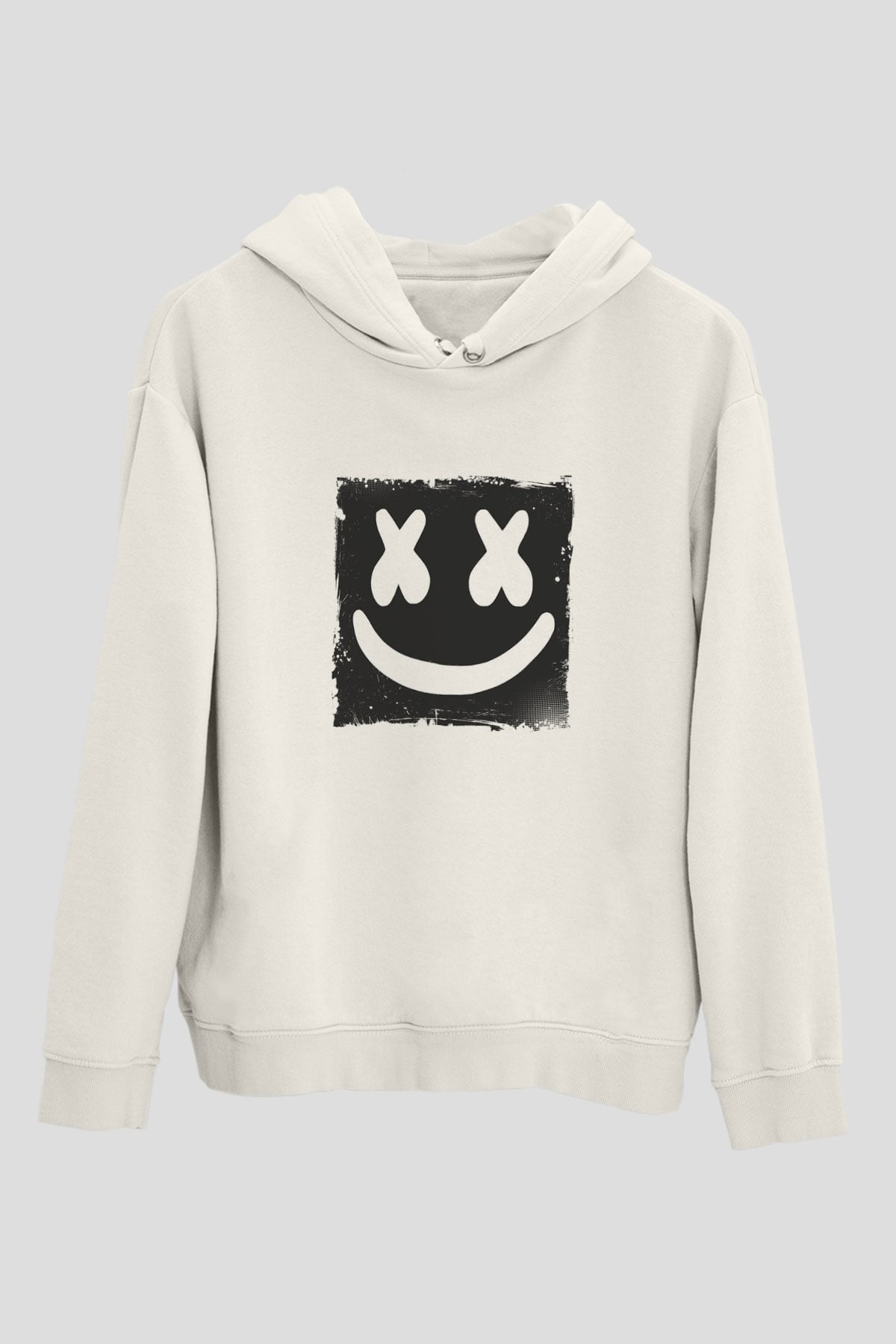 MarshmelloBaskılı Beyaz Hoodie