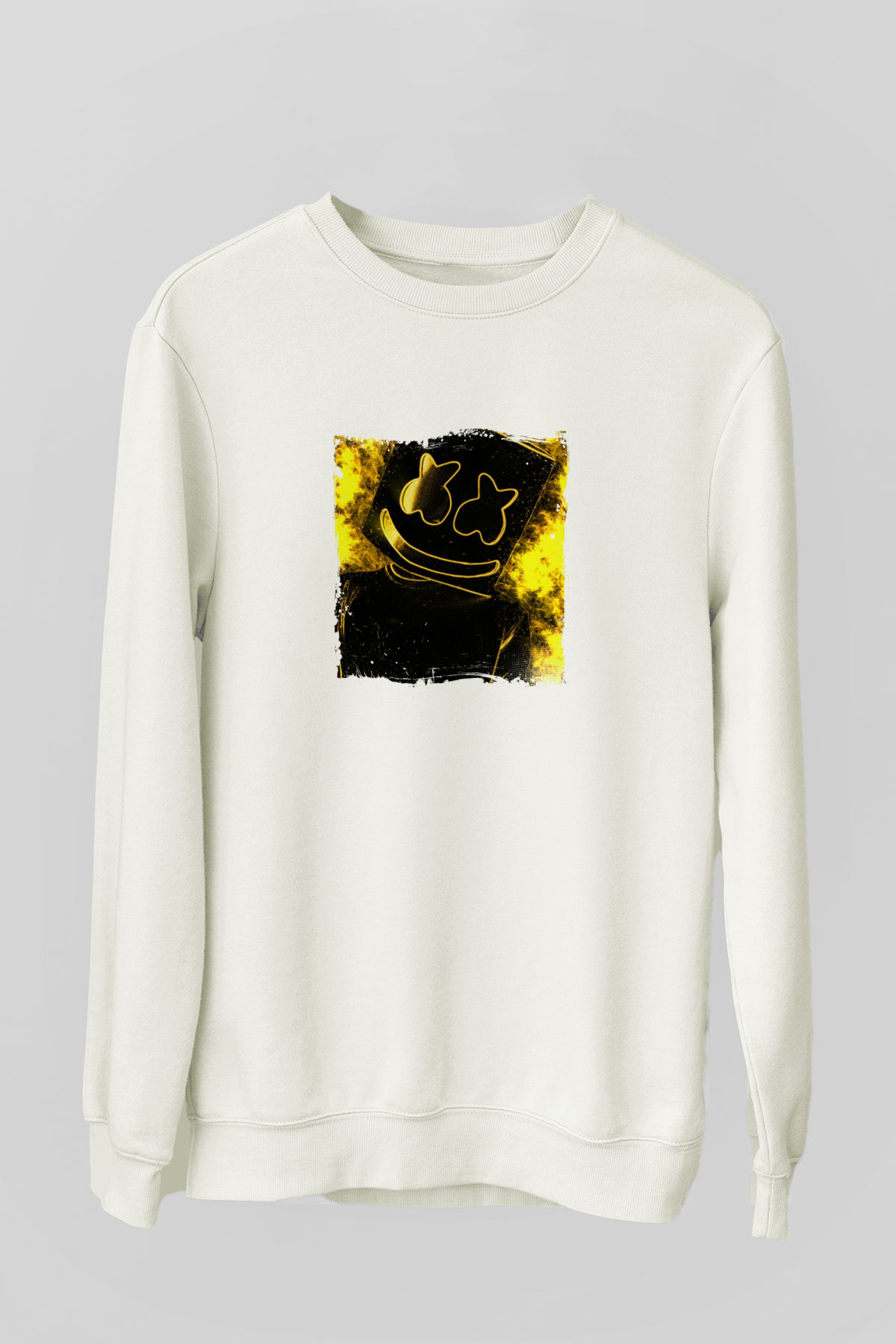 MarshmelloBaskılı Beyaz Sweatshirt