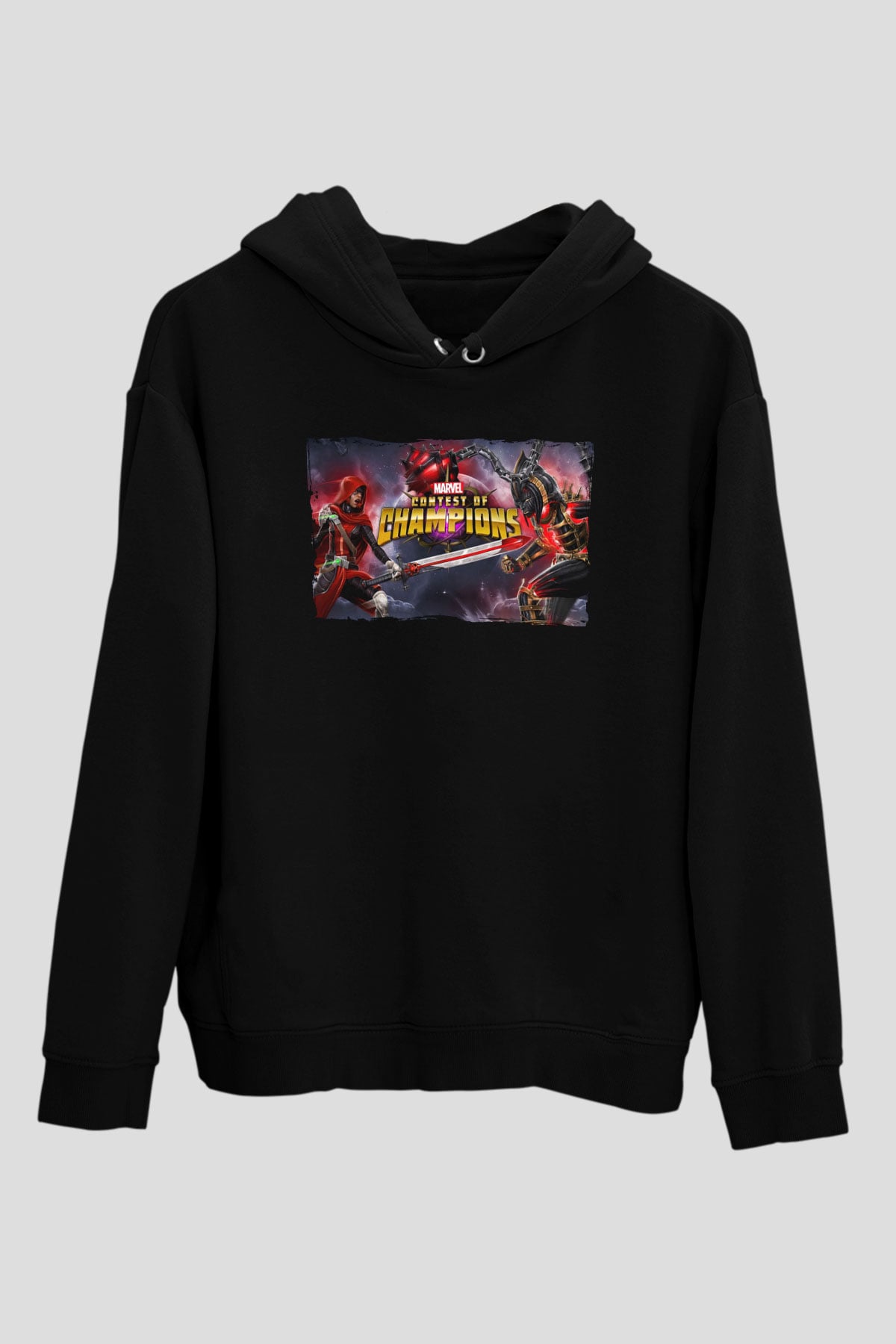 Marvel Contest of Champions Siyah Unisex Hoodie