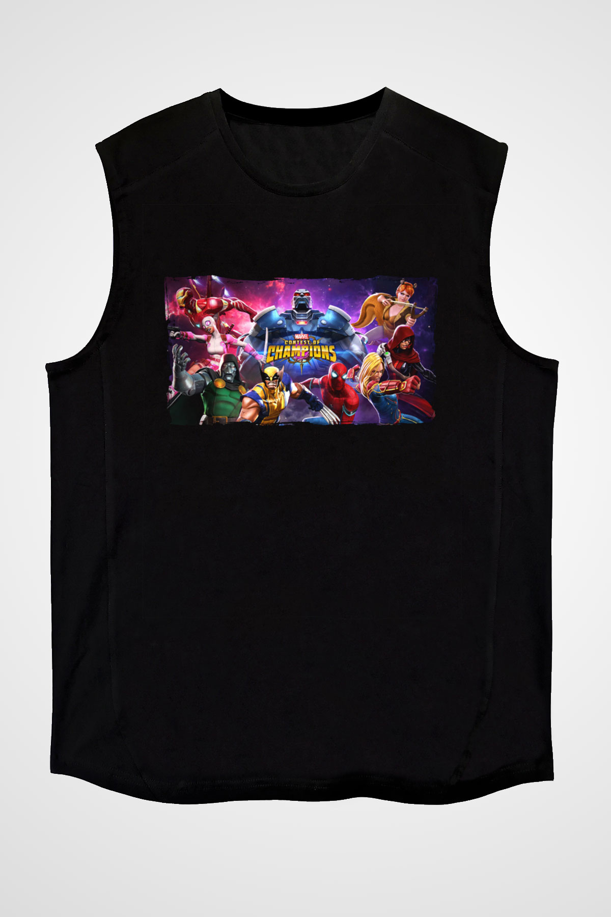 Marvel Contest of Champions Siyah Unisex Kolsuz Tişört