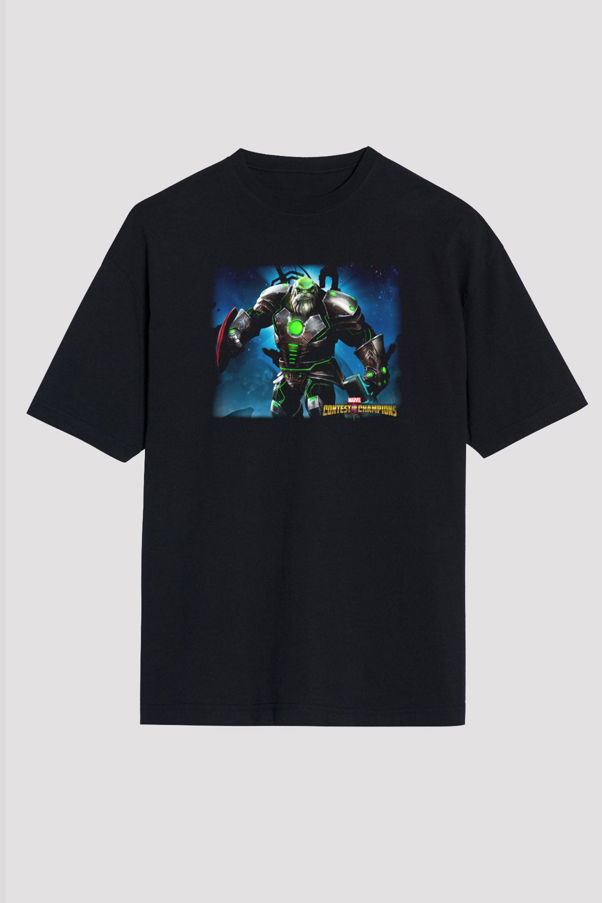 Marvel Contest of Champions Siyah Unisex Oversize Tişört T-Shirt