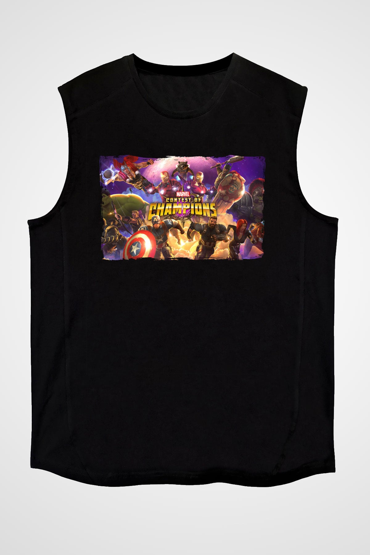 Marvel Contest of Champions Siyah Unisex Kolsuz Tişört