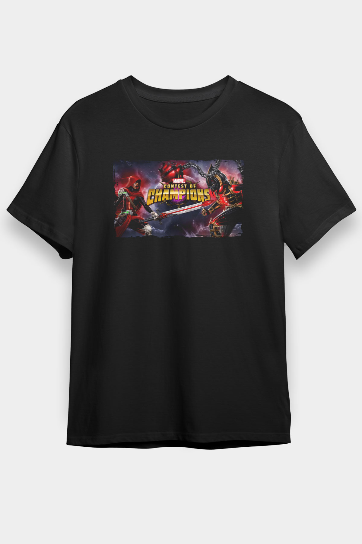 Marvel Contest of Champions Siyah Unisex Tişört T-Shirt