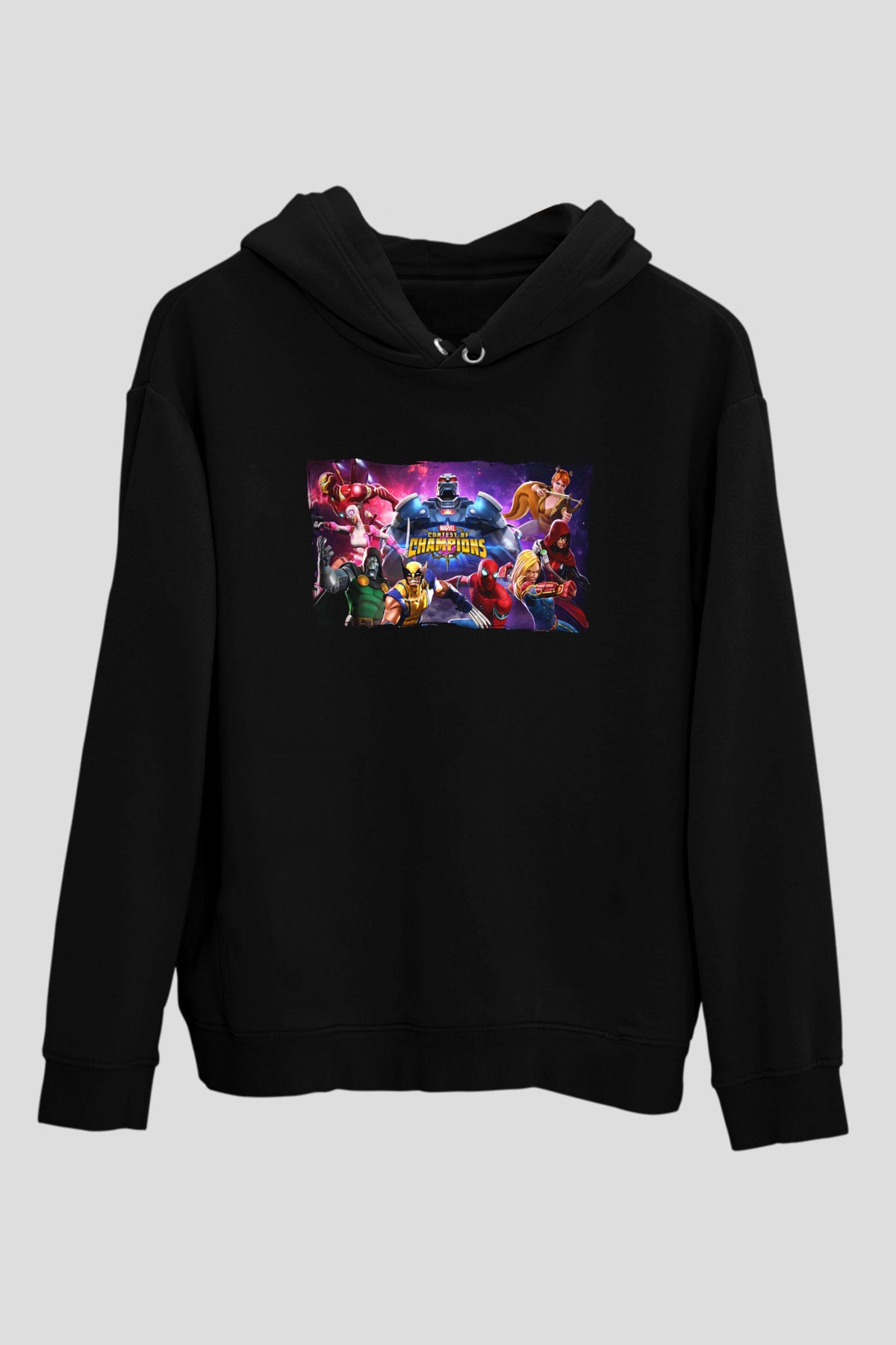 Marvel Contest of Champions Siyah Unisex Hoodie