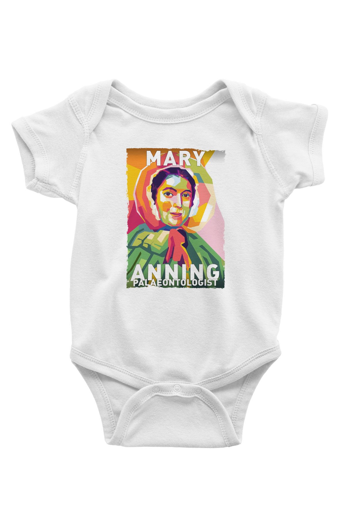 Mary Anning Baskılı Beyaz Bebek Body - Zıbın