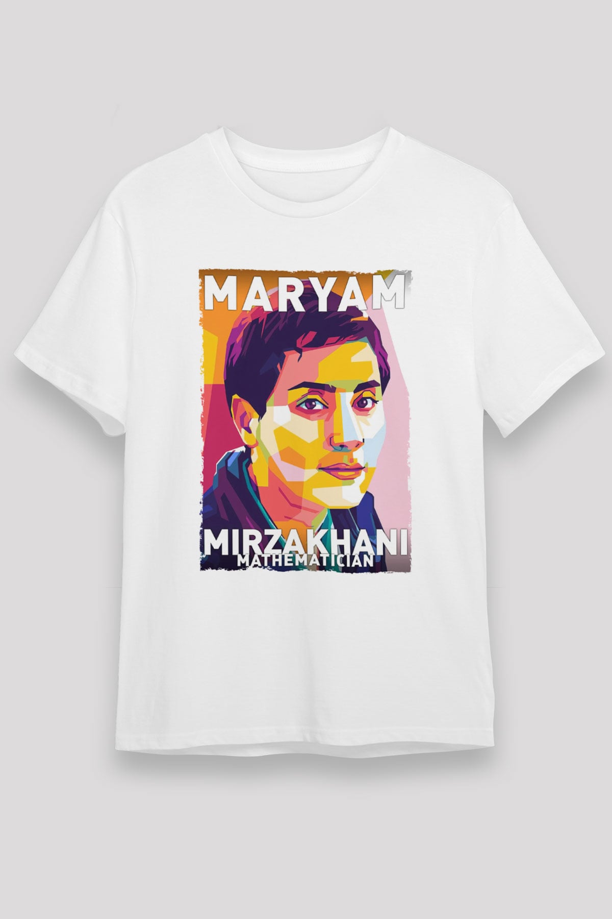 Maryam Mirzakhani Baskılı Unisex Beyaz Tişört - Tshirt