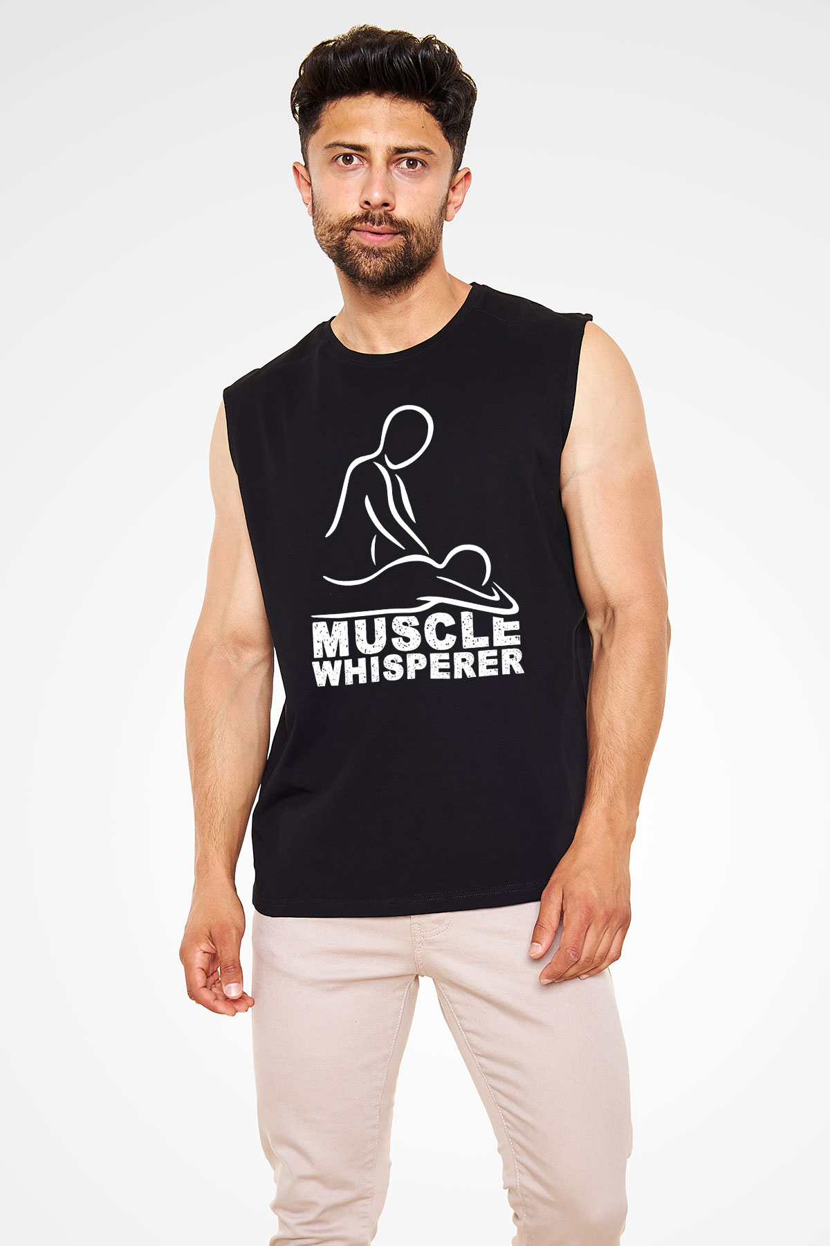 Masör Siyah Unisex Kolsuz Tişört