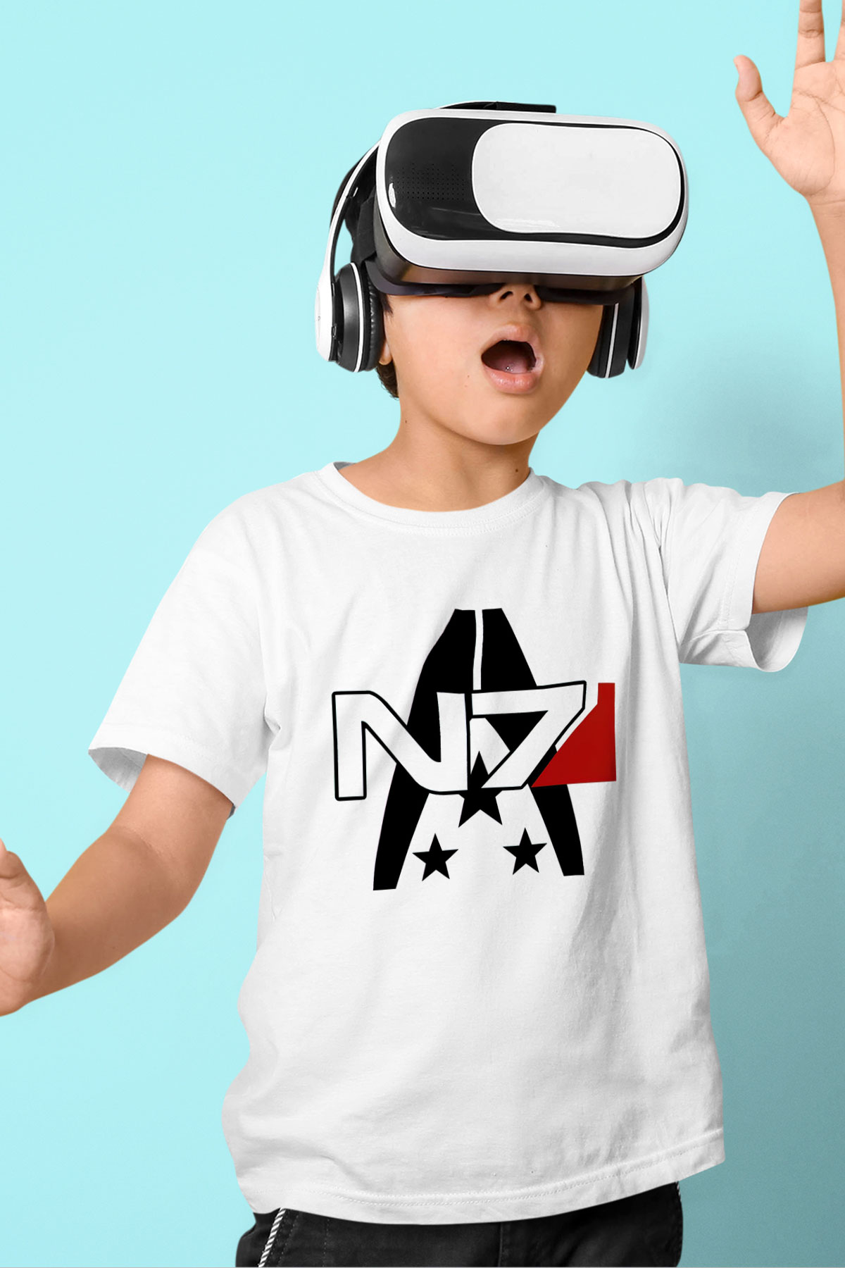 Mass Effect Beyaz Unisex Çocuk Tişört