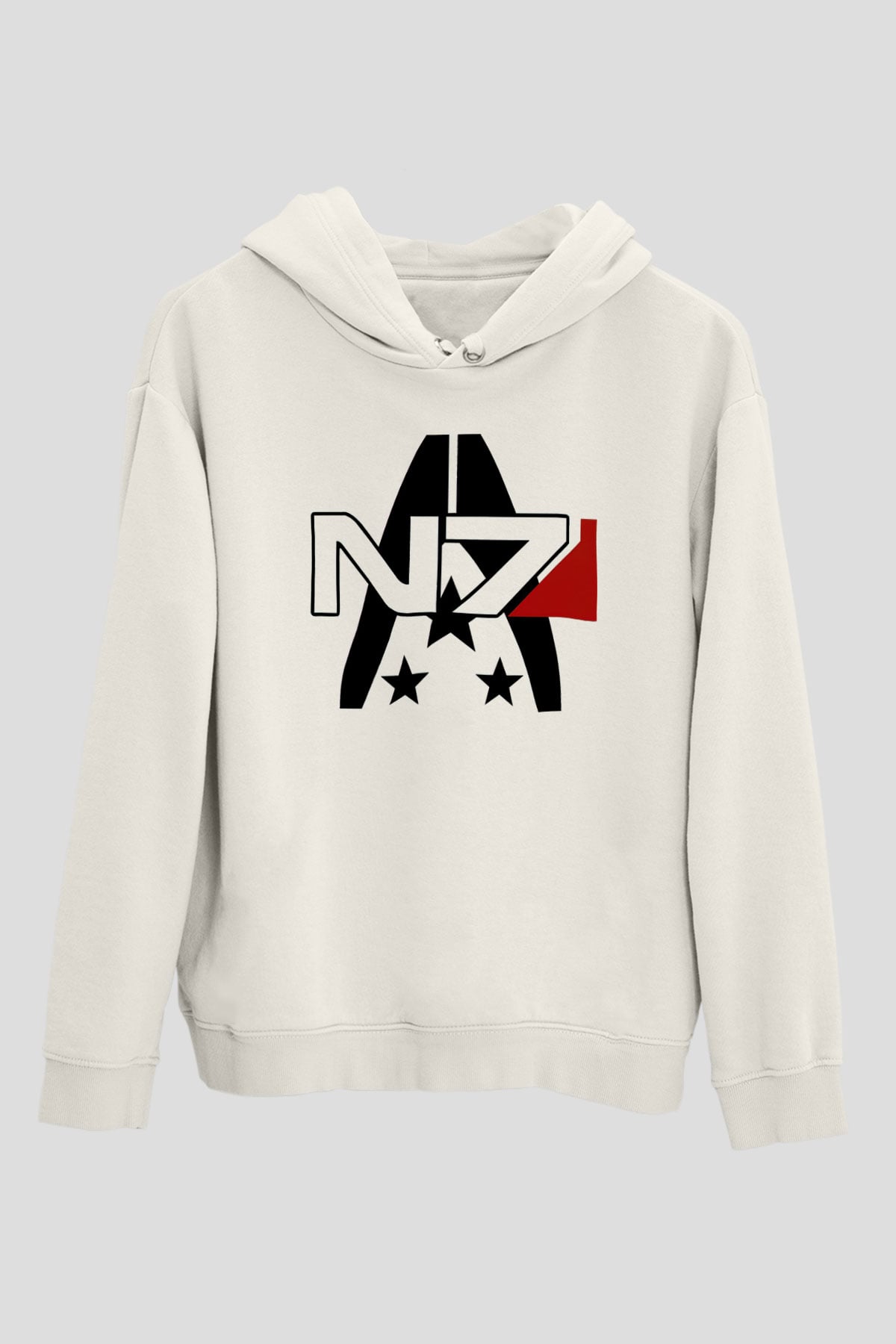 Mass Effect Beyaz Unisex Hoodie