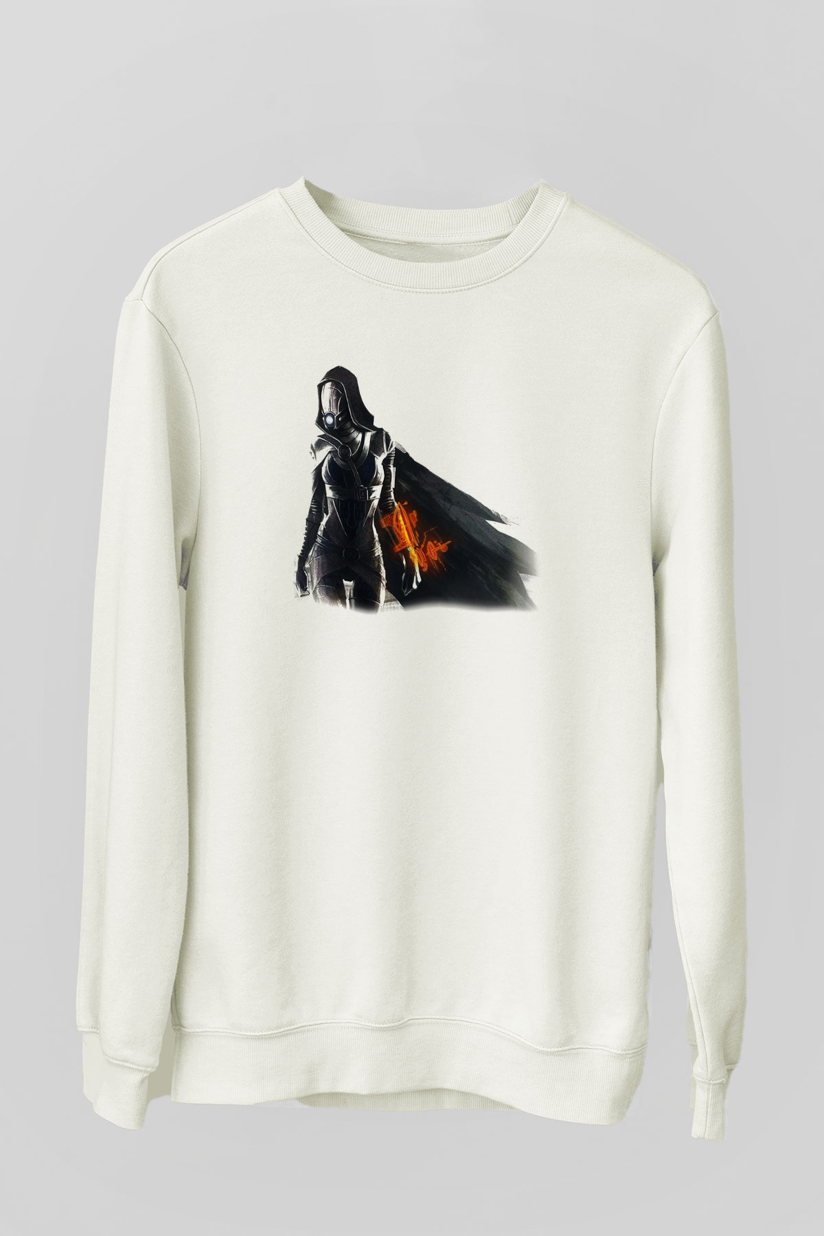 Mass Effect Beyaz Unisex Sweatshirt