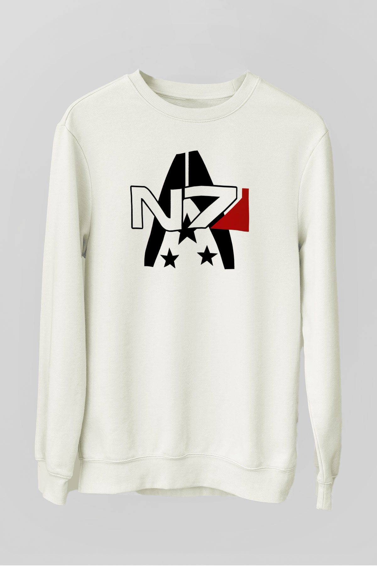 Mass Effect Beyaz Unisex Sweatshirt