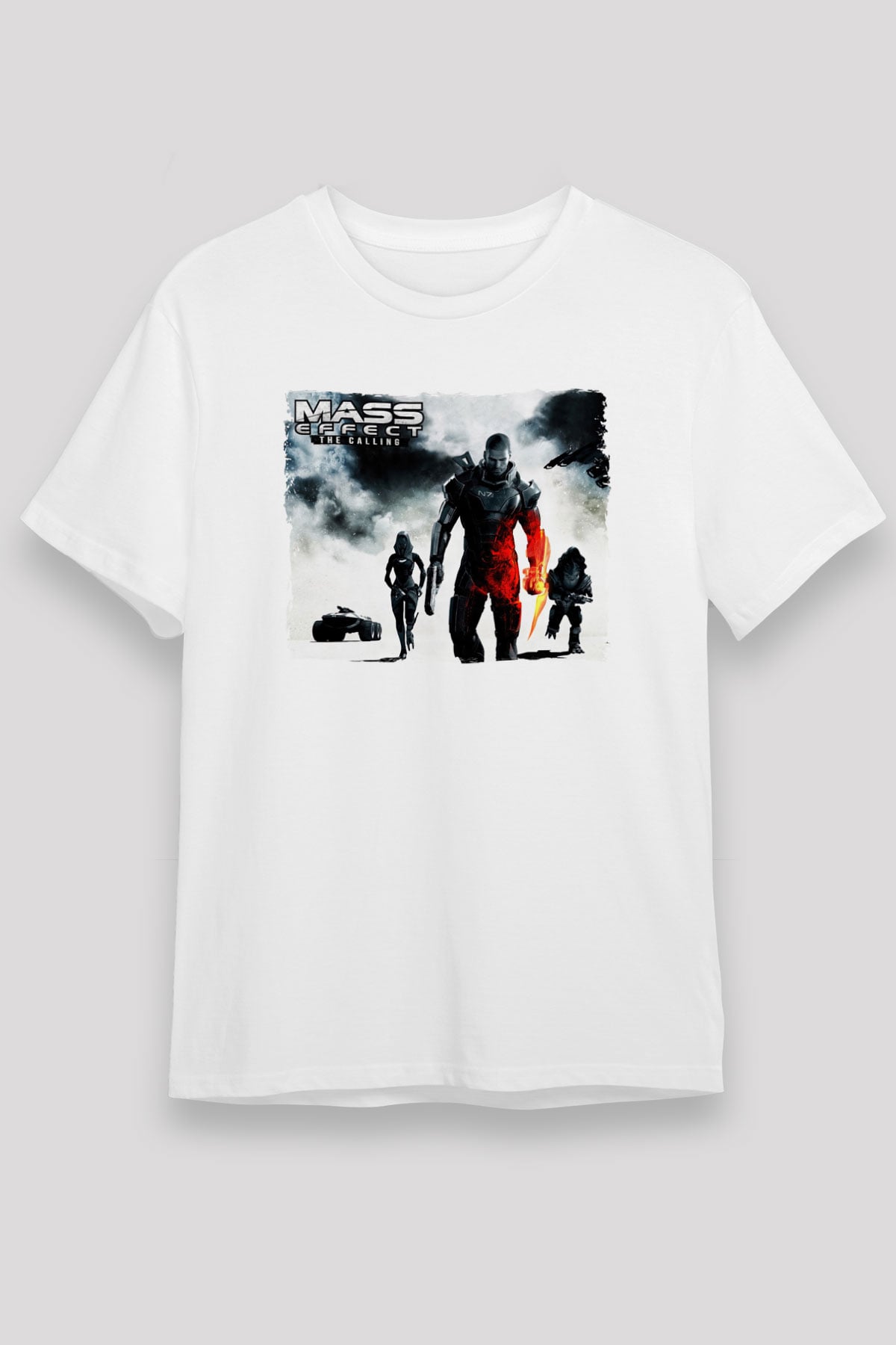 Mass Effect Beyaz Unisex Tişört T-Shirt