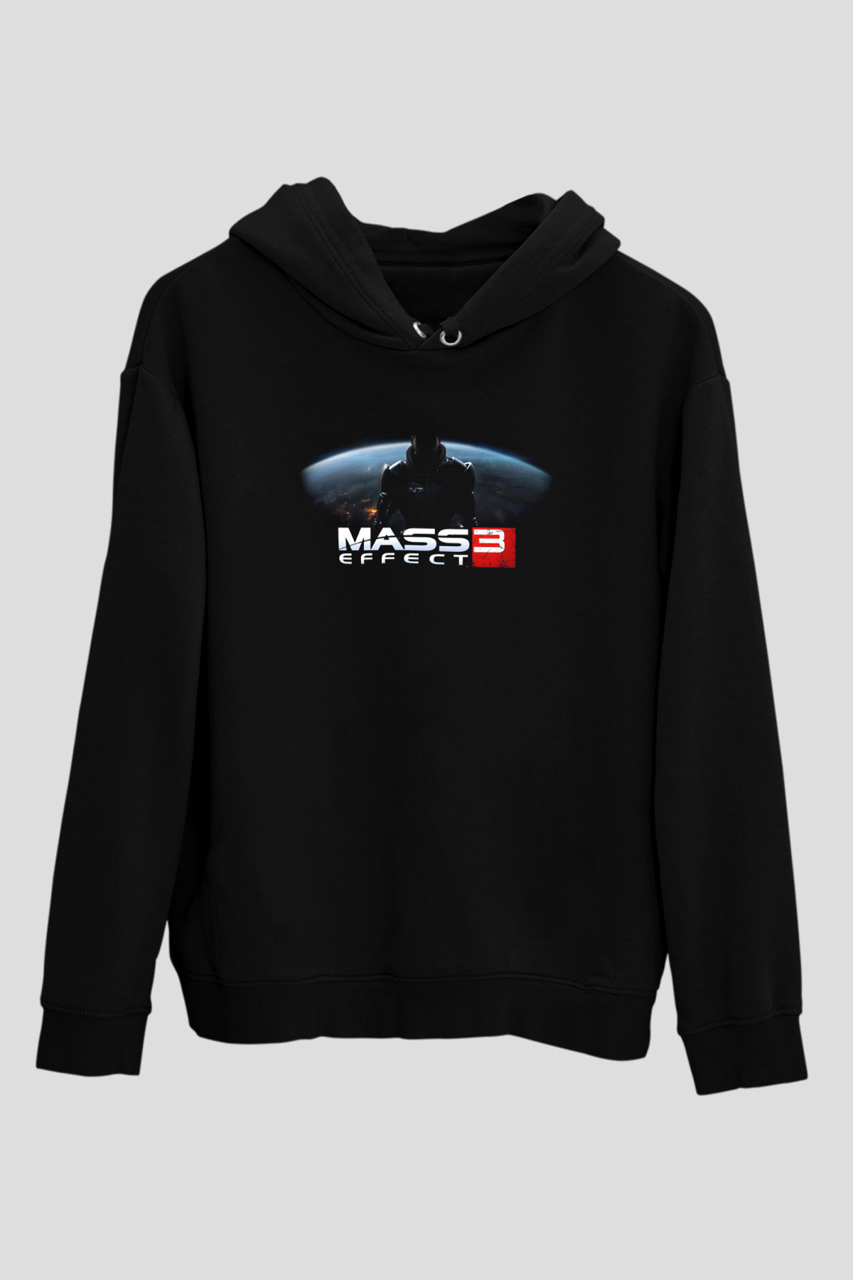 Mass Effect Siyah Unisex Hoodie