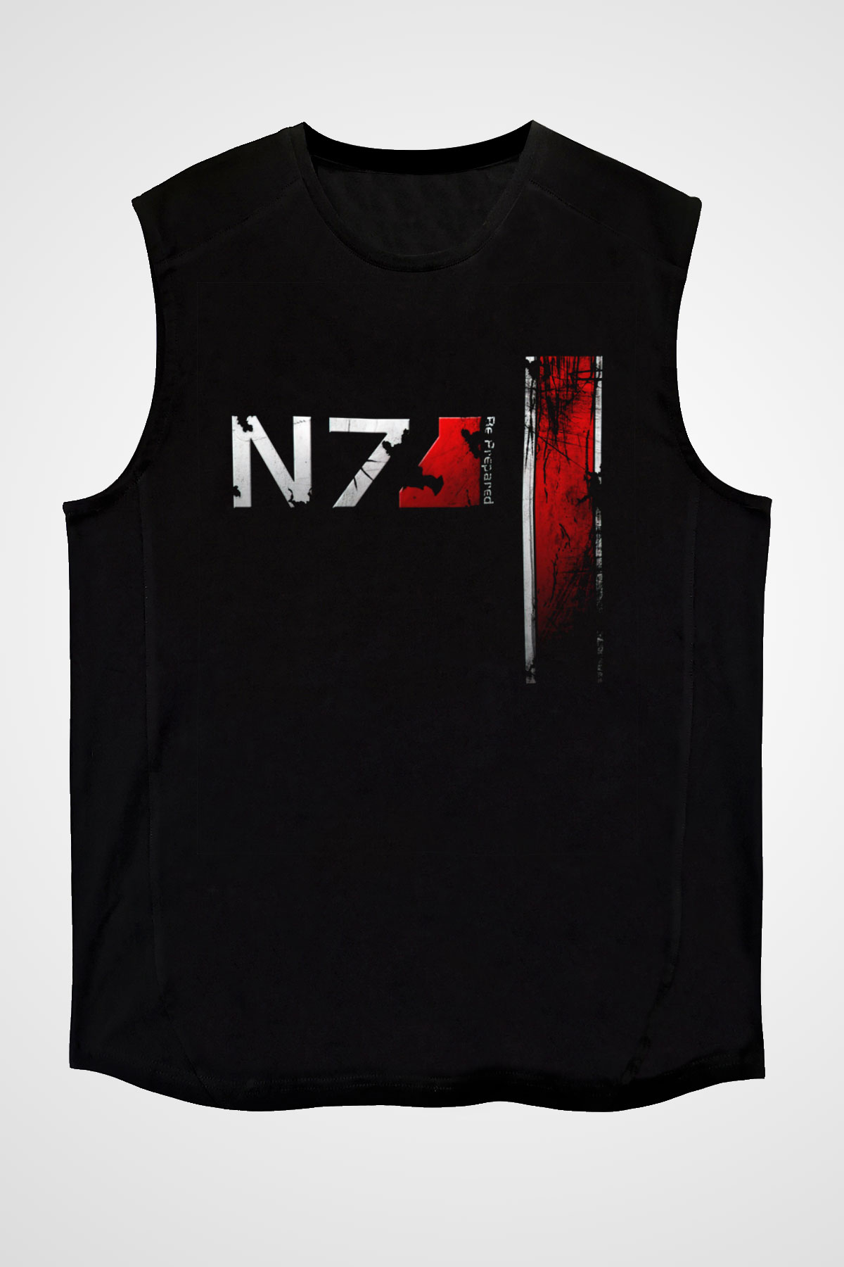 Mass Effect Siyah Unisex Kolsuz Tişört