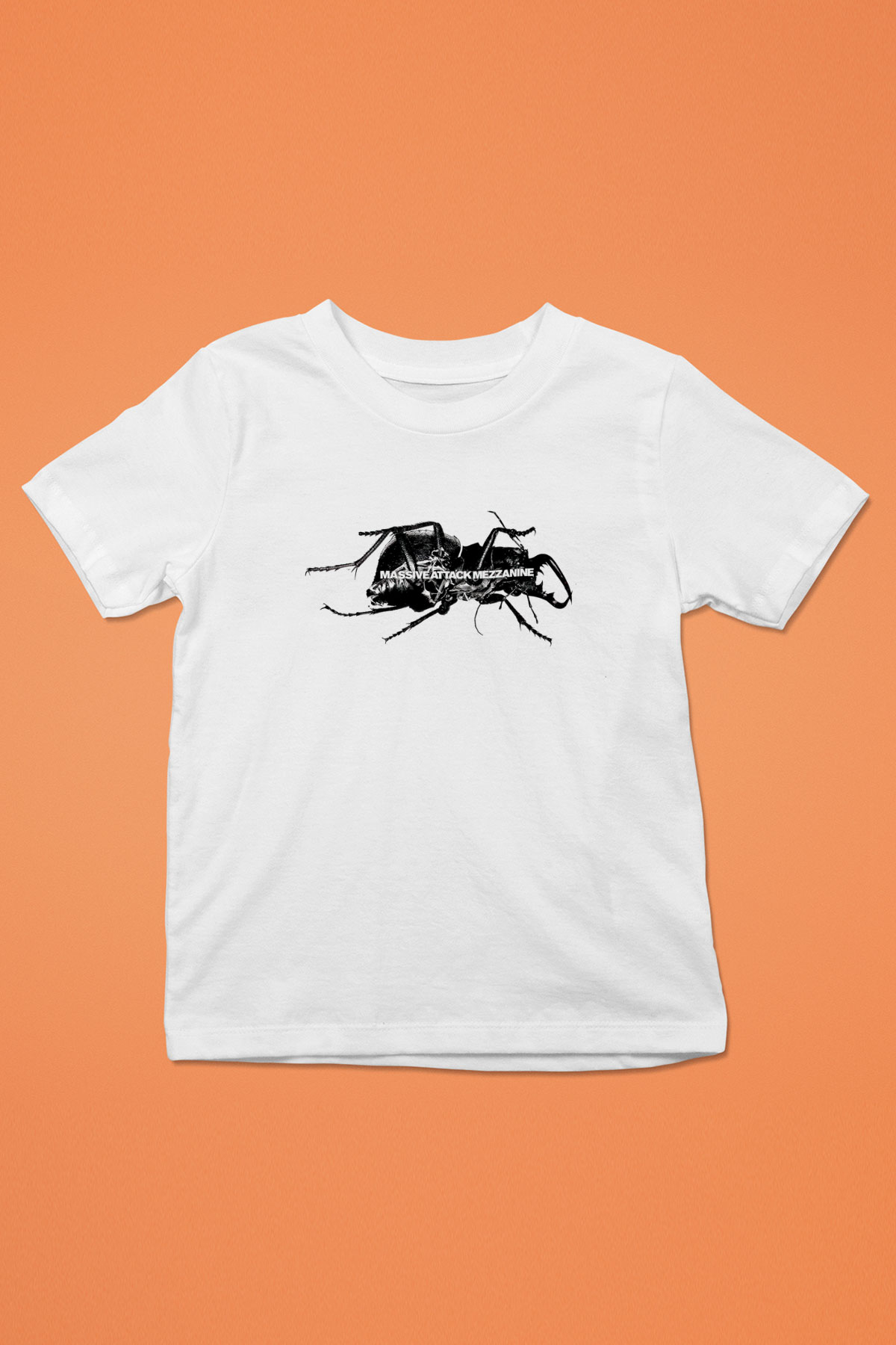 Massive Attack Baskılı Beyaz Unisex Beyaz Çocuk Tişört - Tshirt