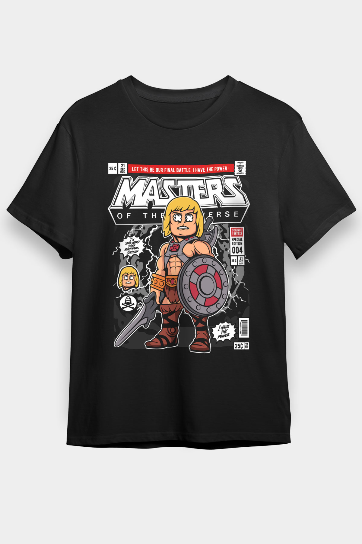 Master Baskılı Unisex Siyah Tişört