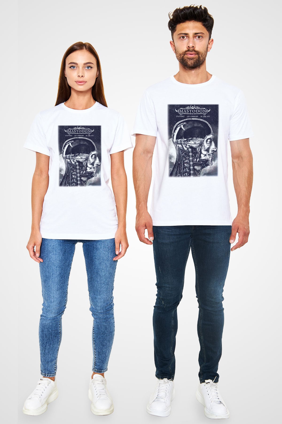 Mastodon Beyaz Unisex Tişört T-Shirt - TişörtFabrikası