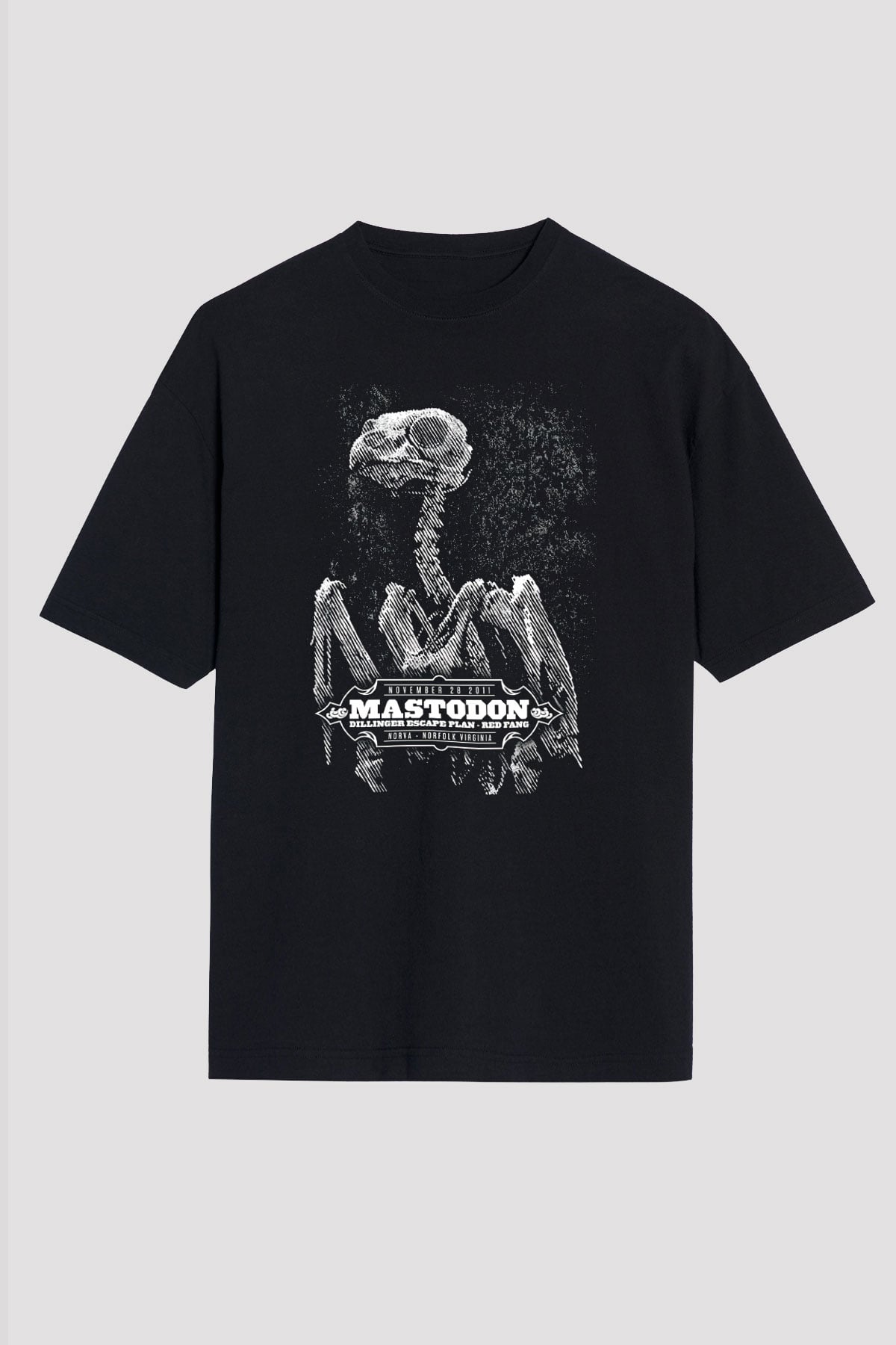 Mastodon Siyah Unisex Oversize Tişört T-Shirt