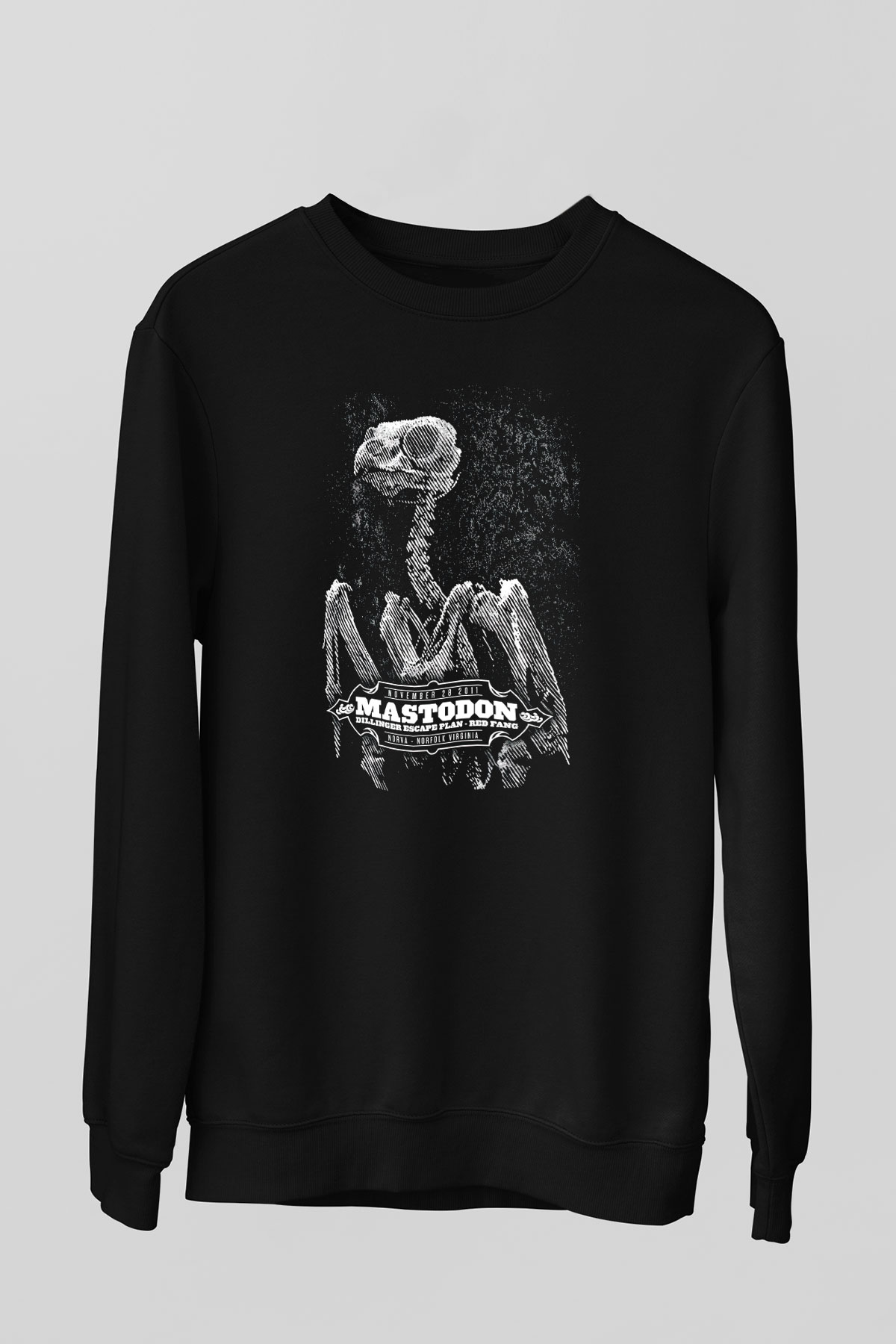 Mastodon Siyah Unisex Sweatshirt