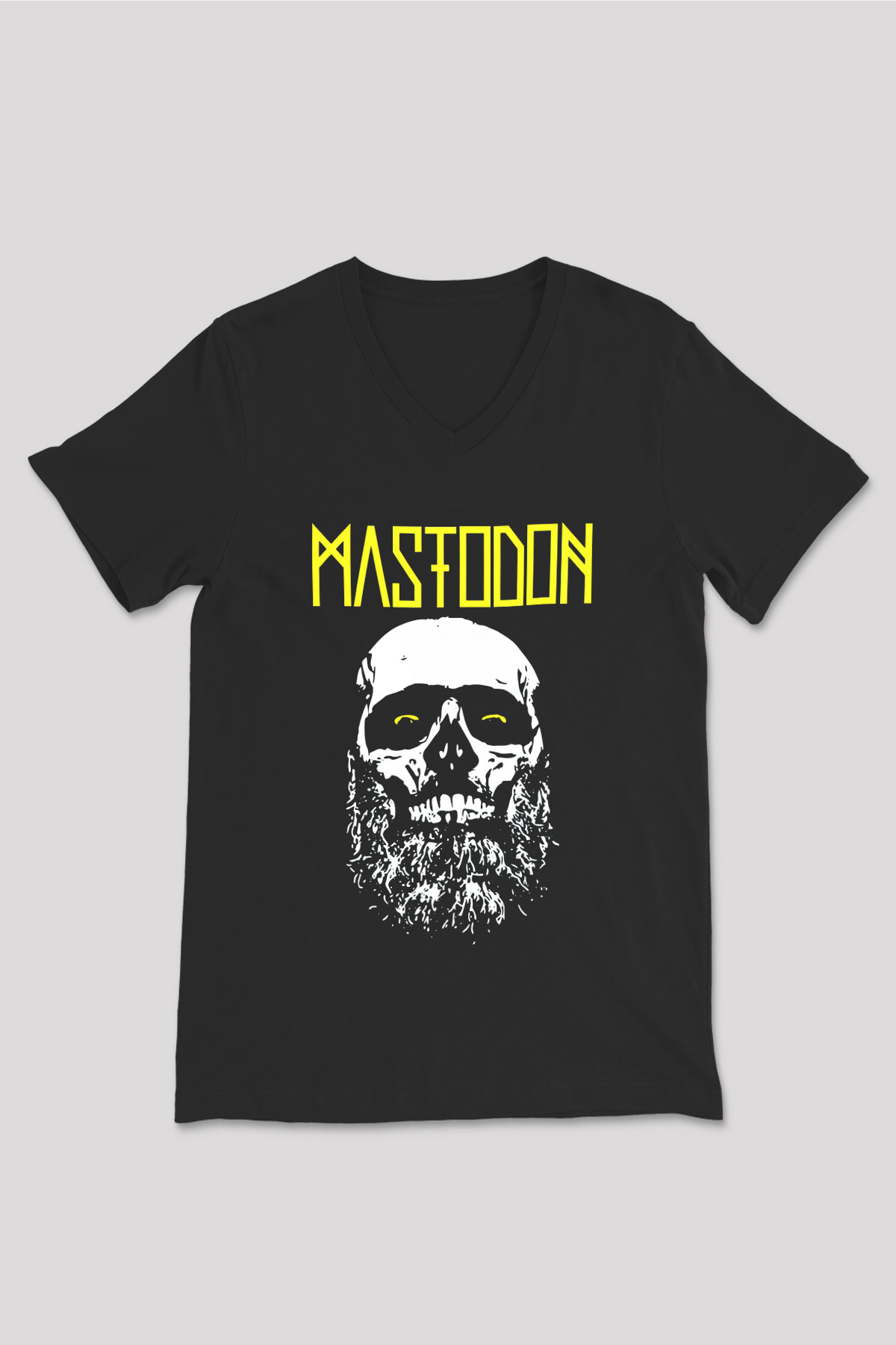 Mastodon Siyah Unisex V Yaka Tişört