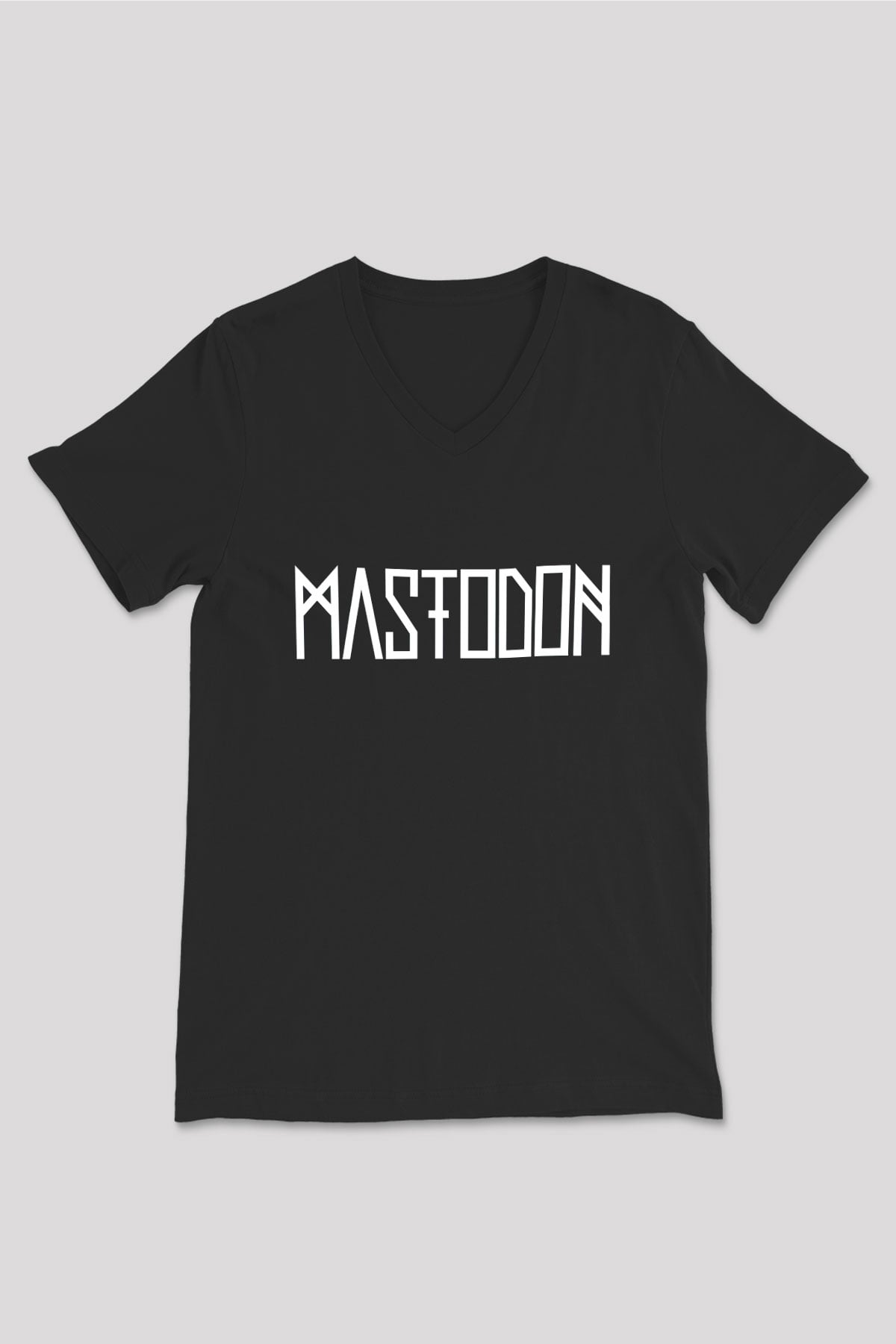 Mastodon Siyah Unisex V Yaka Tişört T-Shirt