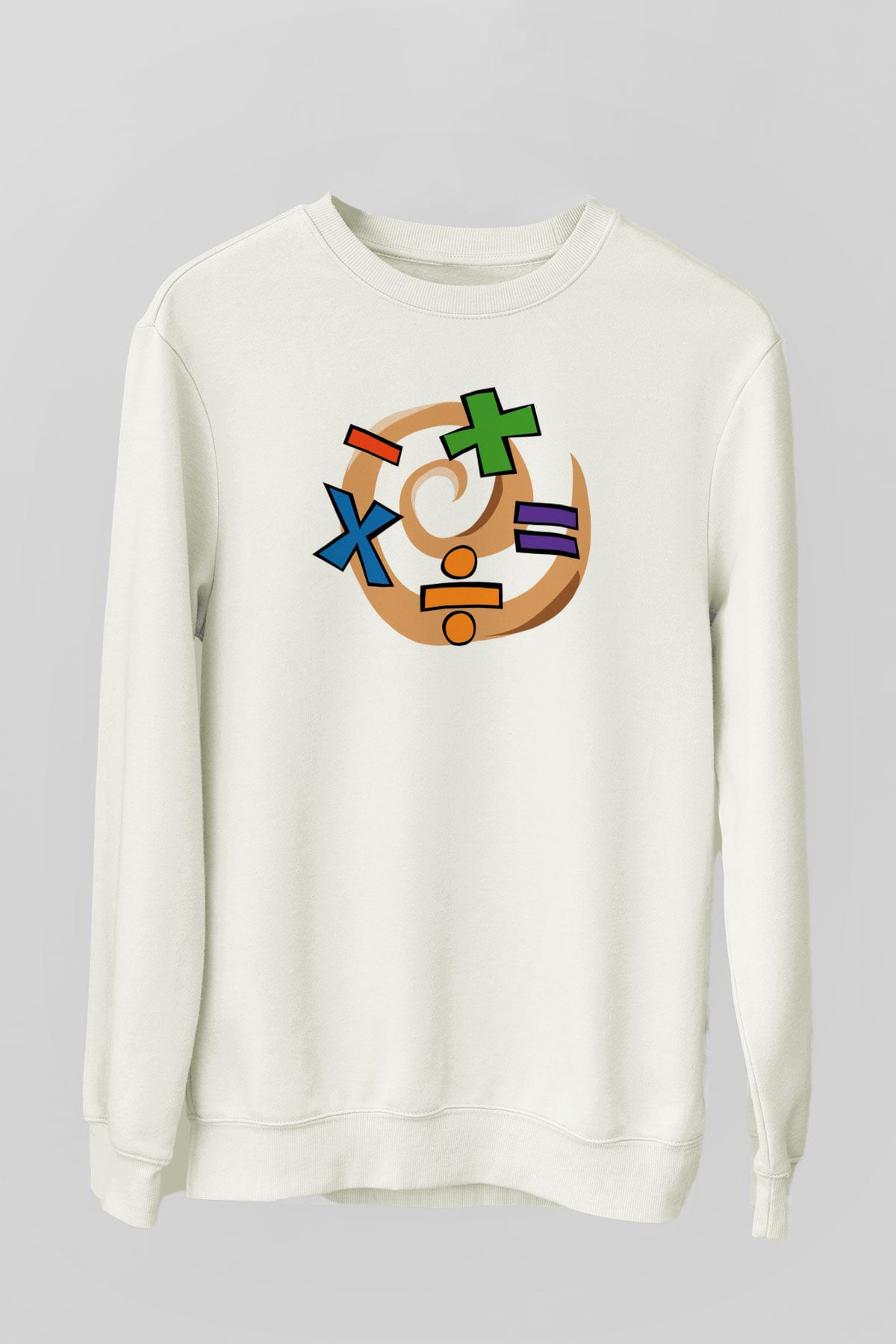 Matematikçi Beyaz Unisex Sweatshirt