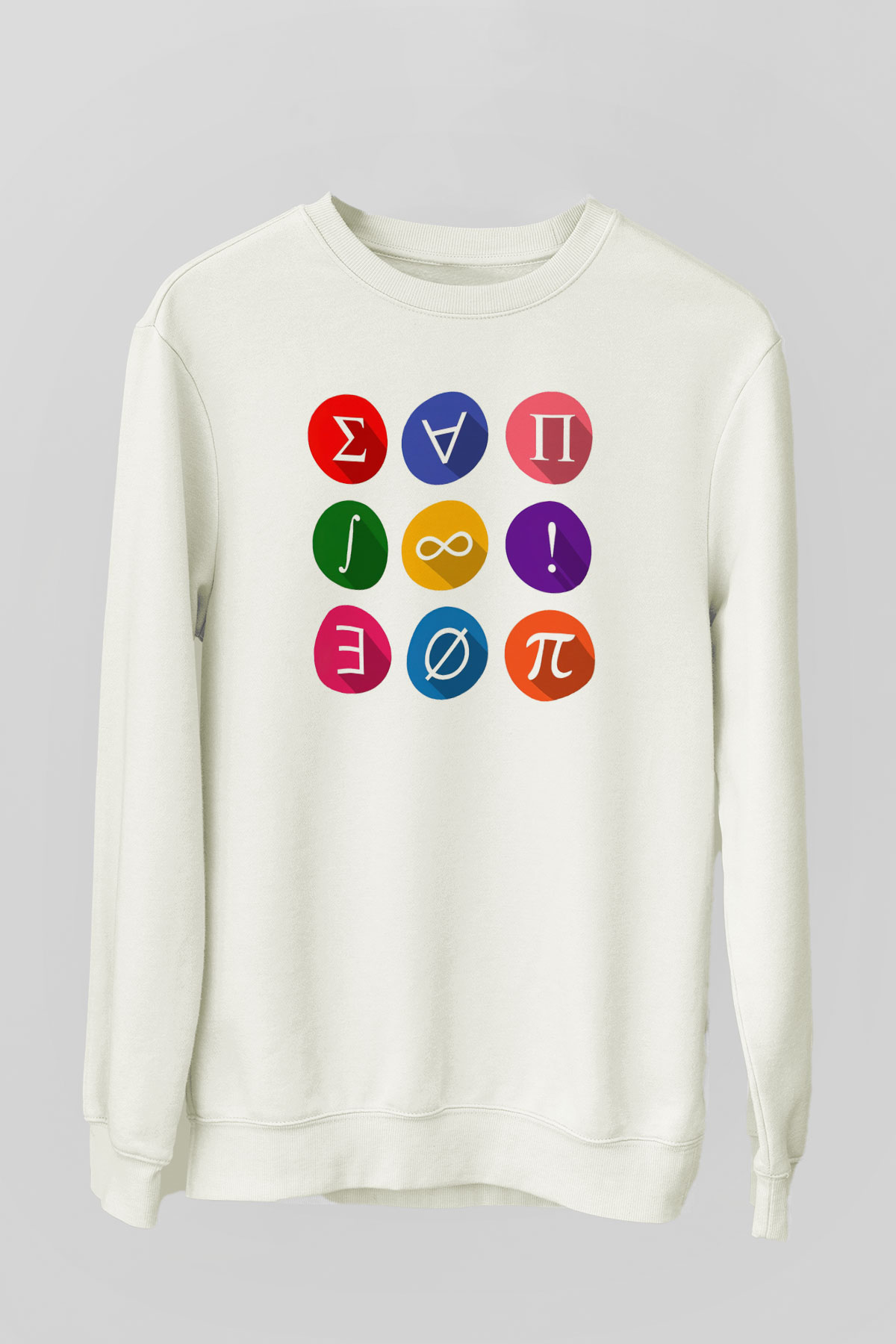 Matematikçi Beyaz Unisex Sweatshirt