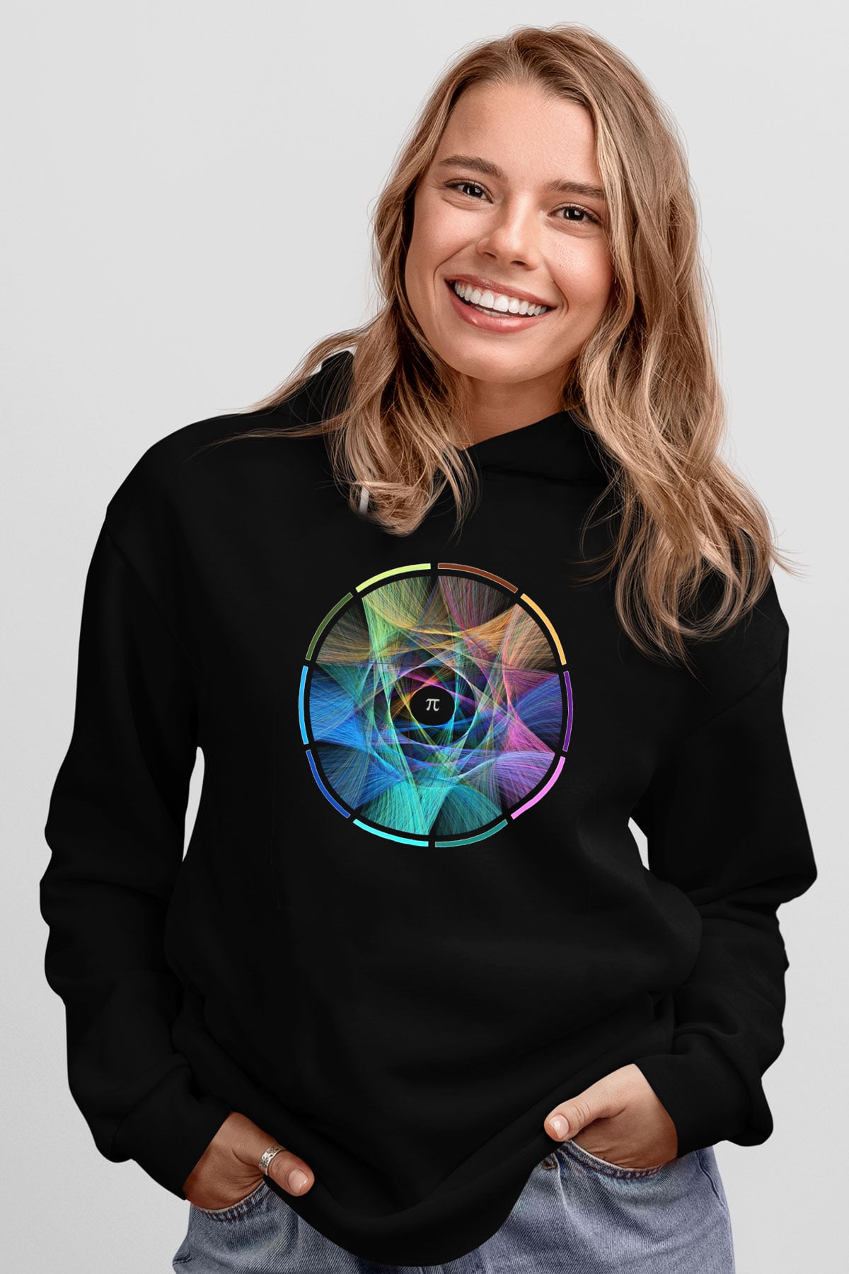 Matematikçi Siyah Unisex Kapşonlu Sweatshirt