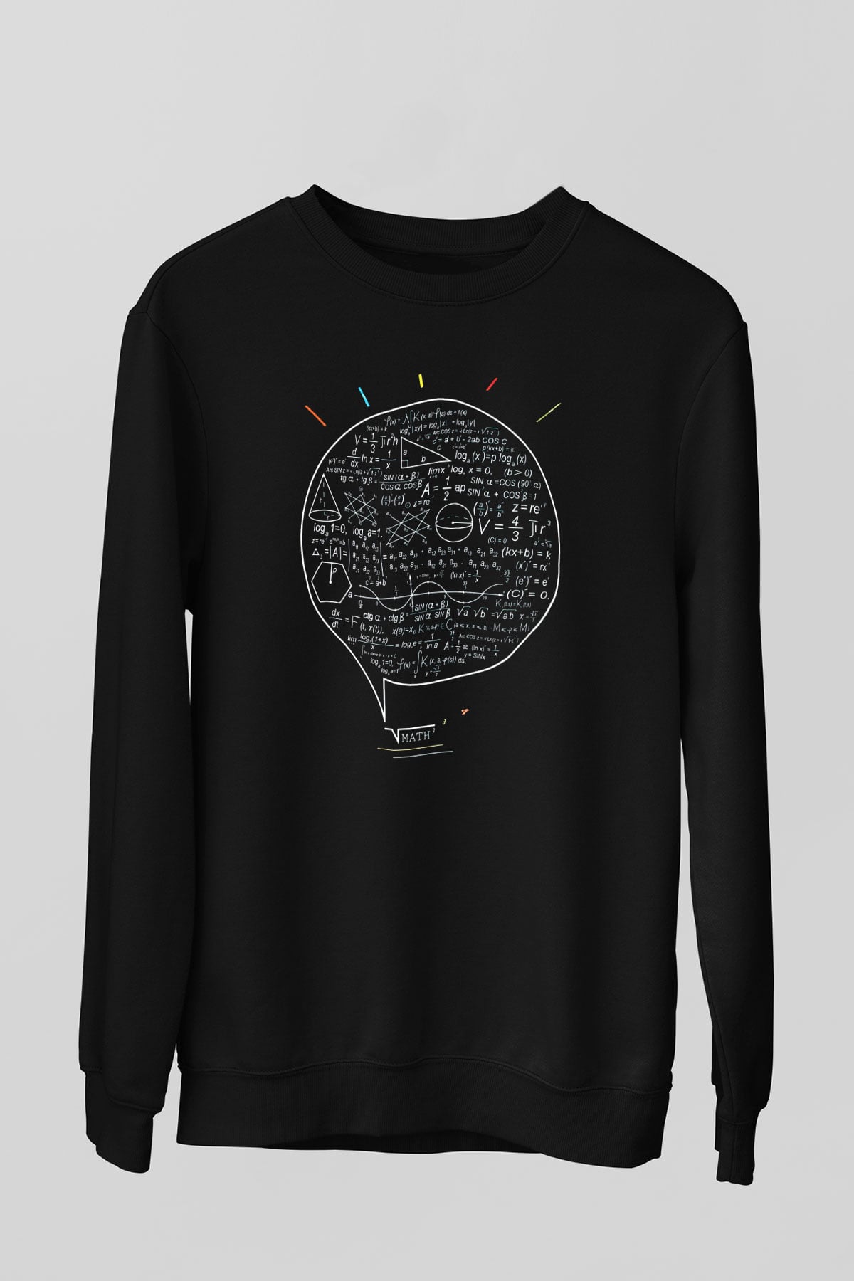 Matematikçi Siyah Unisex Sweatshirt