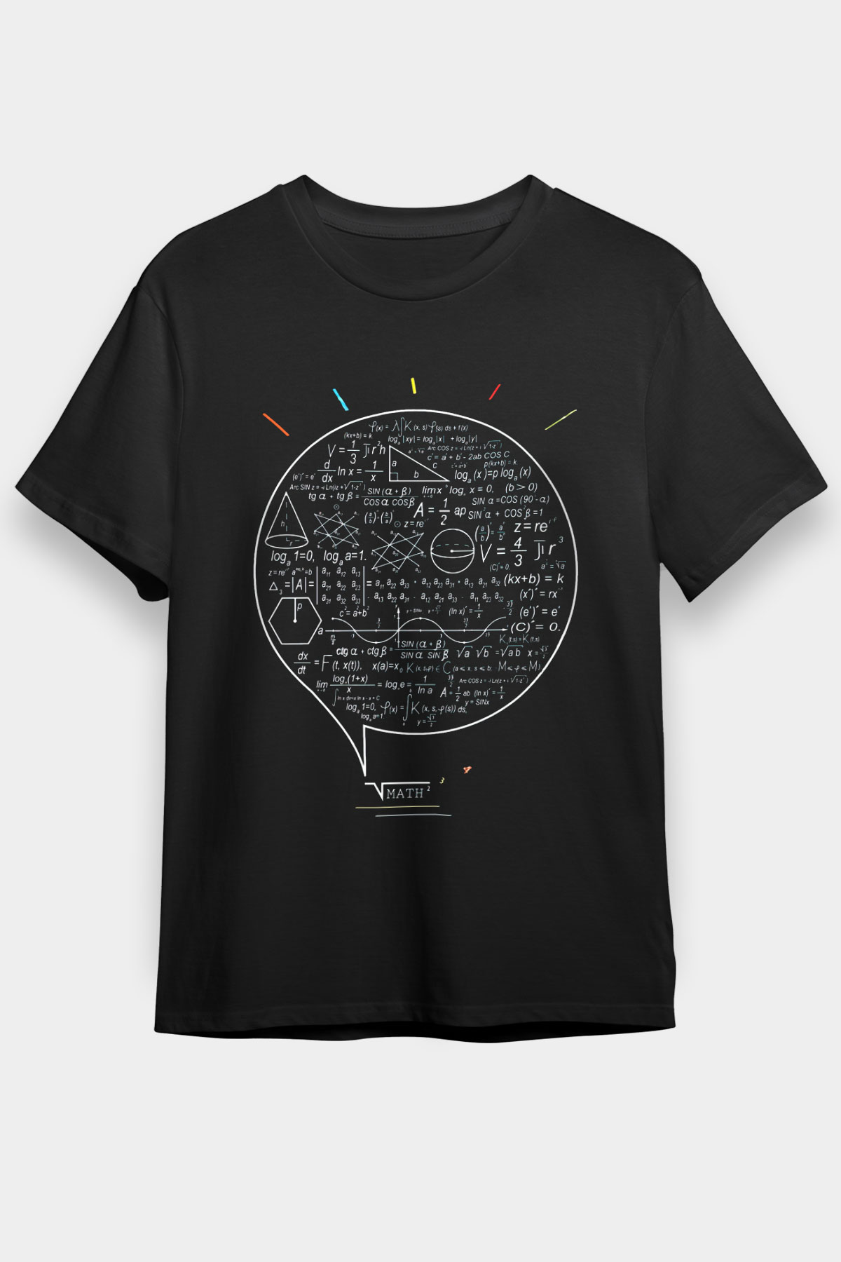 Matematikçi Siyah Unisex Tişört T-Shirt - TişörtFabrikası