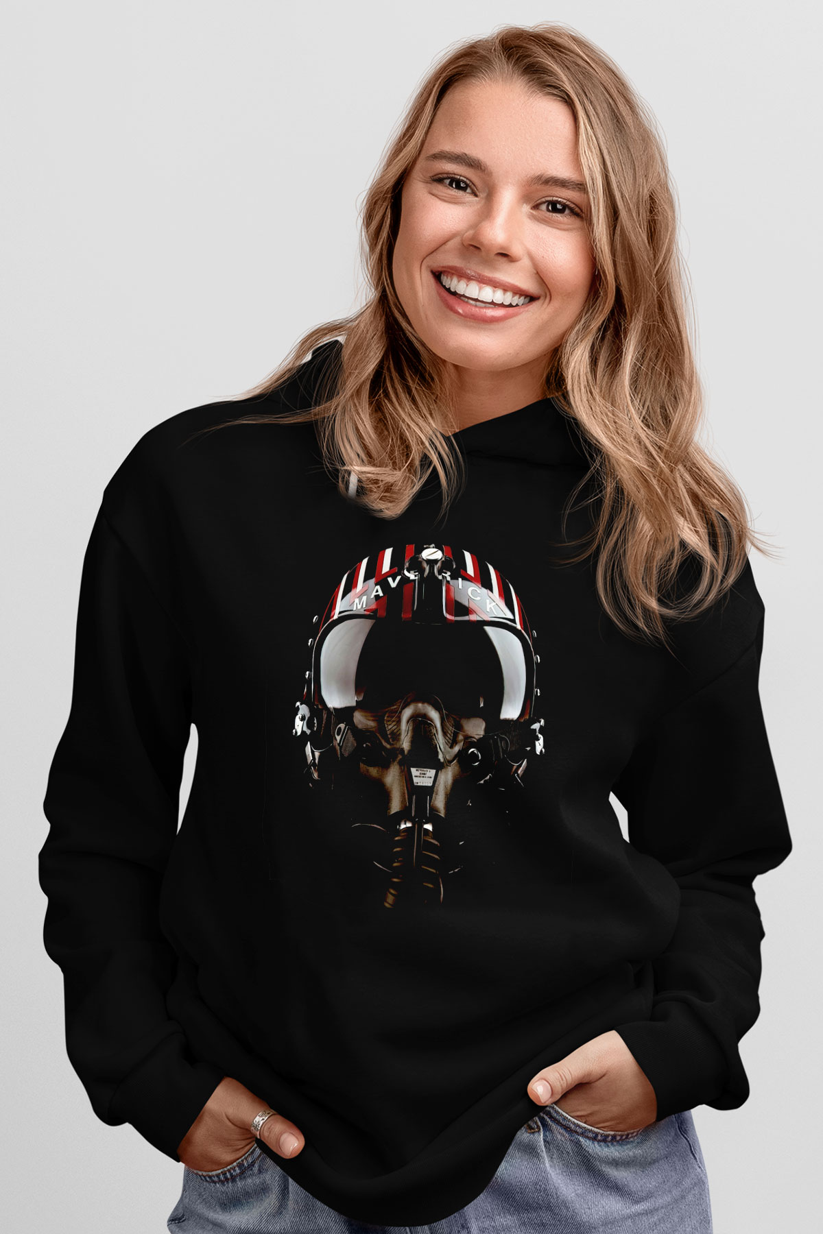 Maveric PilotSiyah  Unisex Hoodie