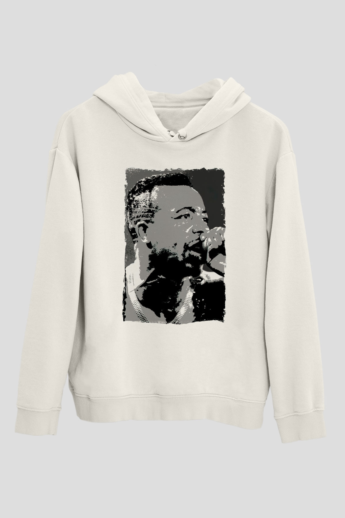 MC Hammer Beyaz Unisex Kapüşonlu Sweatshirt