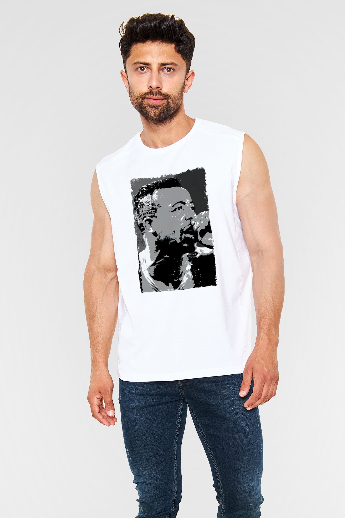 MC Hammer Beyaz Unisex Kolsuz Tişört