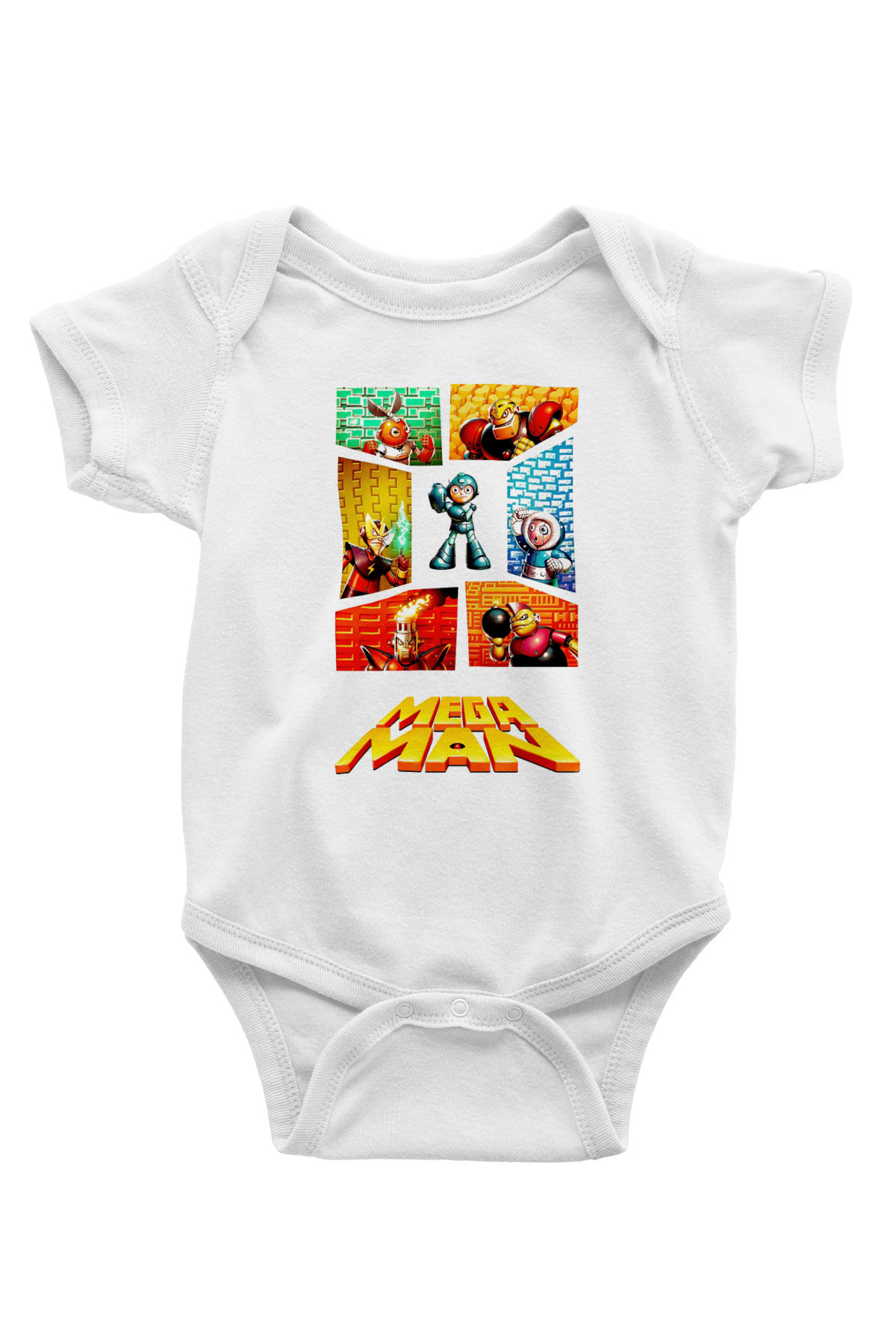 Mega Man Beyaz Bebek Body - Zıbın