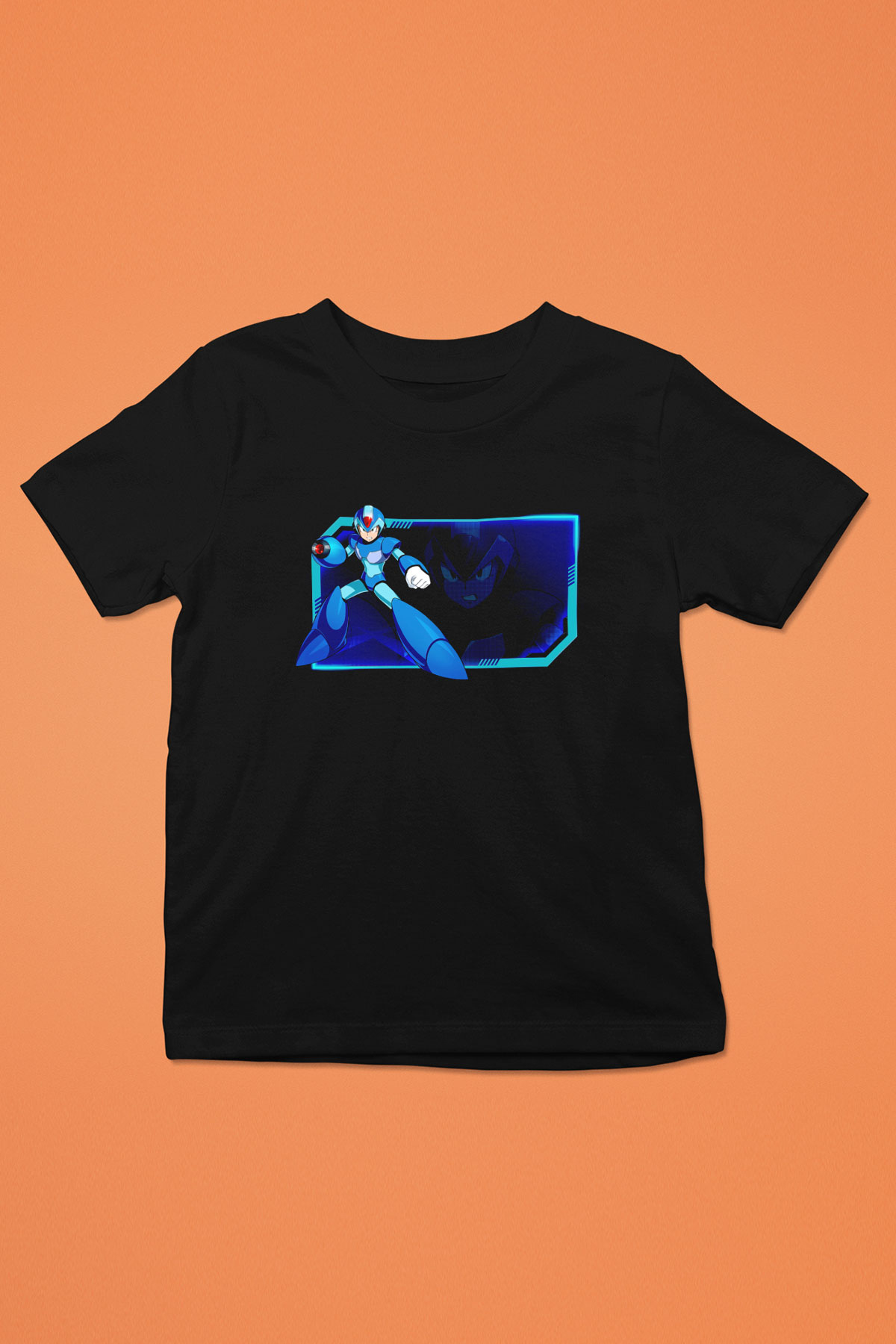 Mega Man Siyah Unisex  Çocuk Tişört