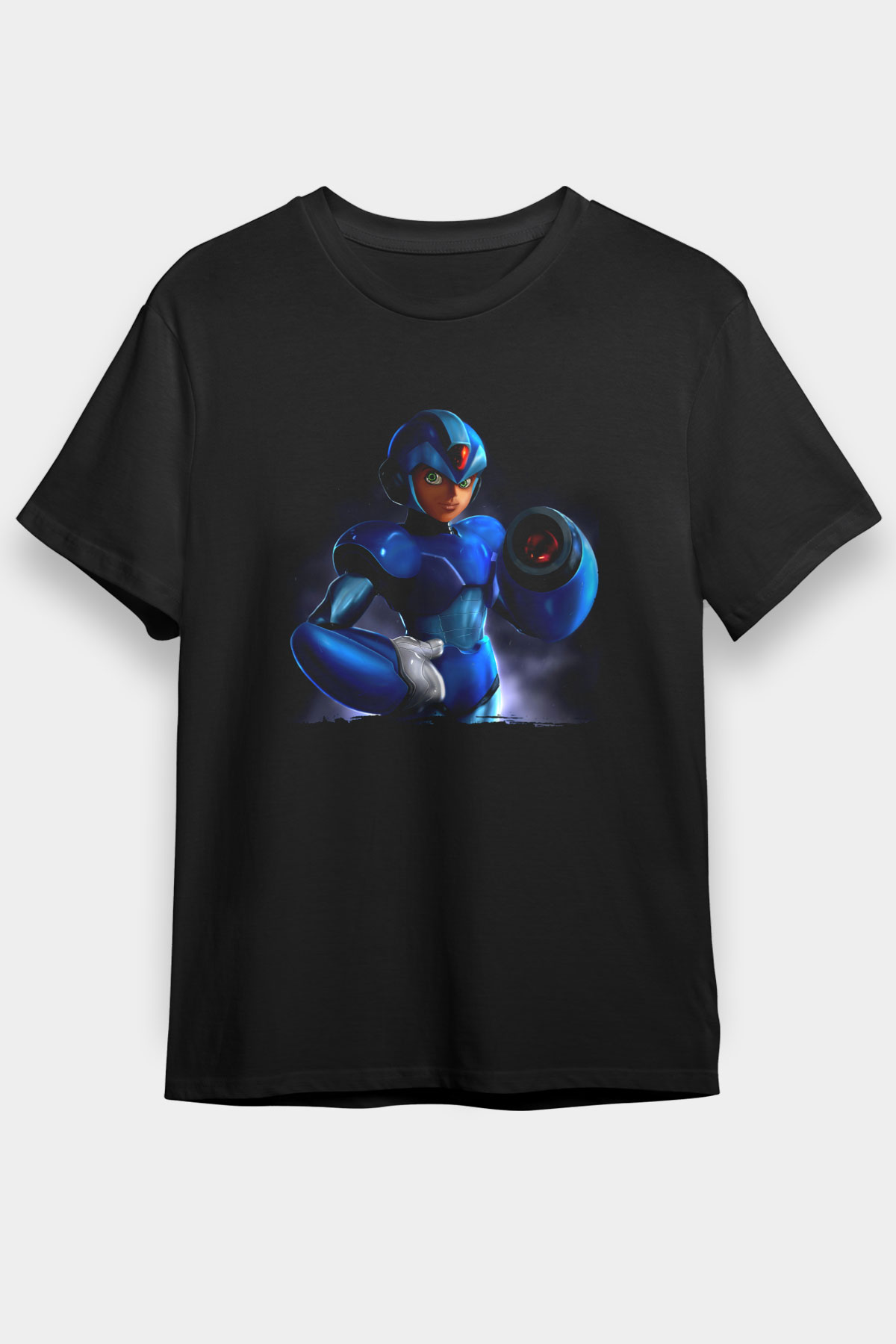 Mega Man Siyah Unisex Tişört T-Shirt